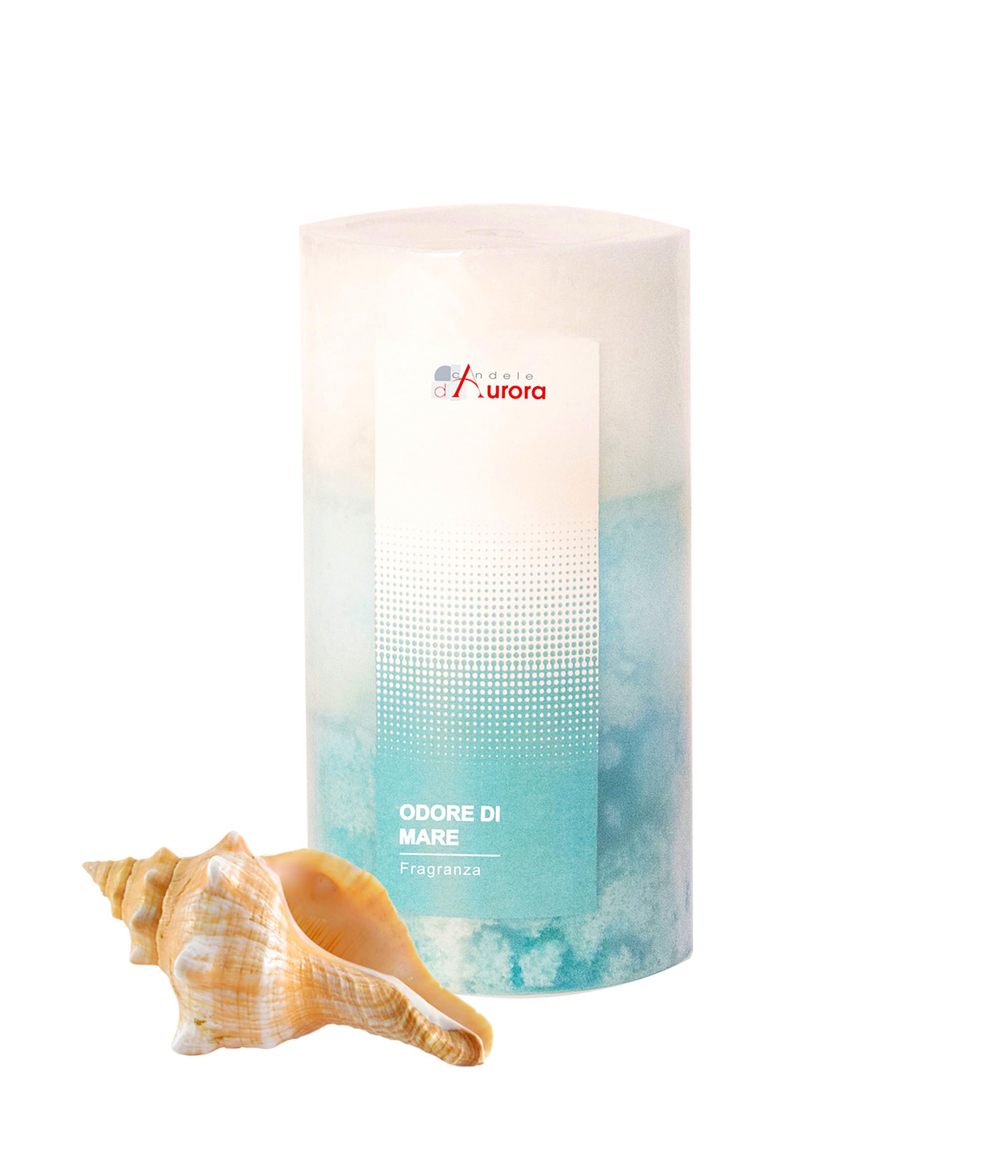 Aurora Calipso Scented 2-Layer Blue Wax Candle - 6.8 x 6.8 x 13 cm for Home Decor, Romantic Dinners & Relaxation
