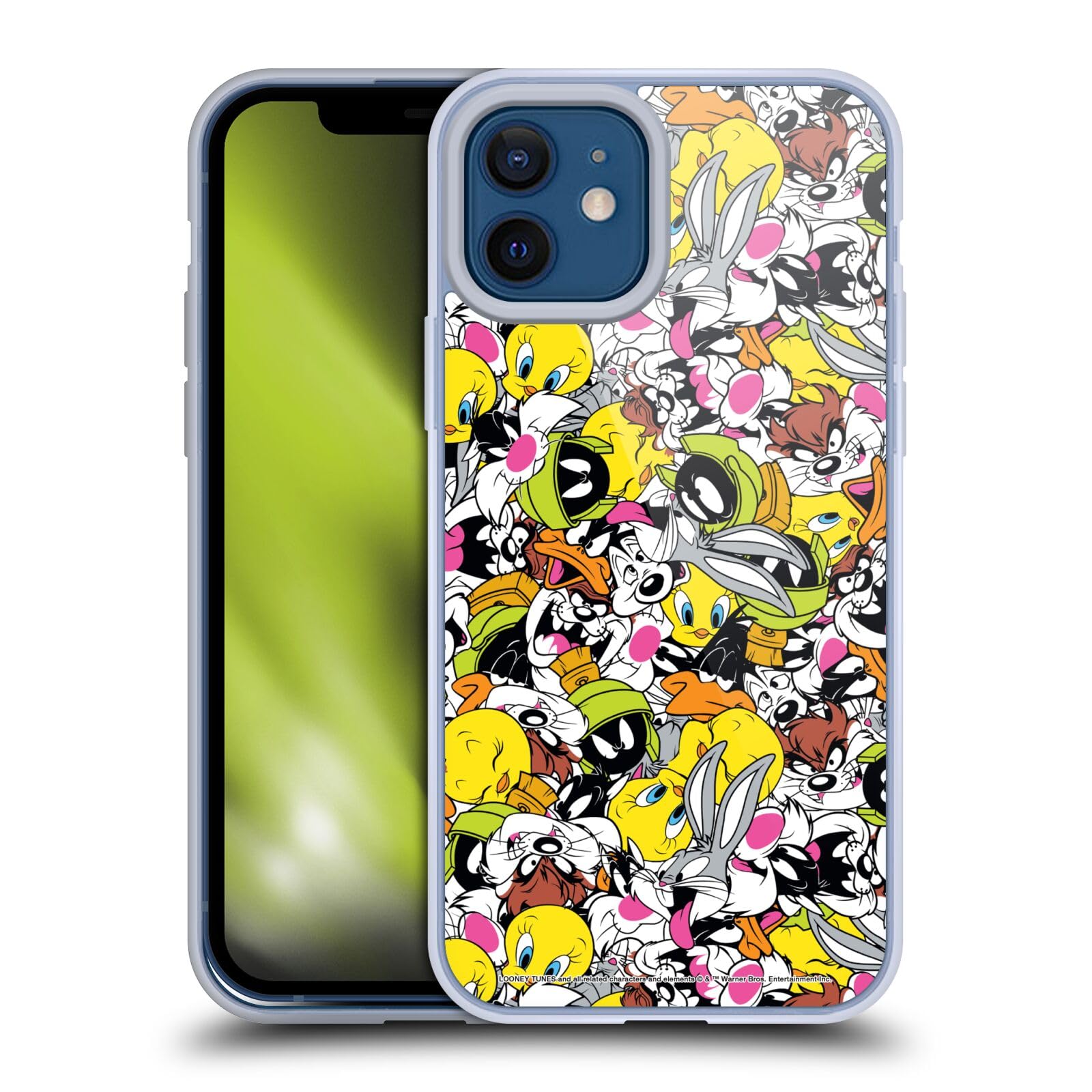 Officially Licensed Looney Tunes Soft Gel Phone Case for Apple iPhone 12 & iPhone 12 Pro - Durable Protection with Fun Cartoon Designs, Perfect for Everyday Use, School, Work & Travel