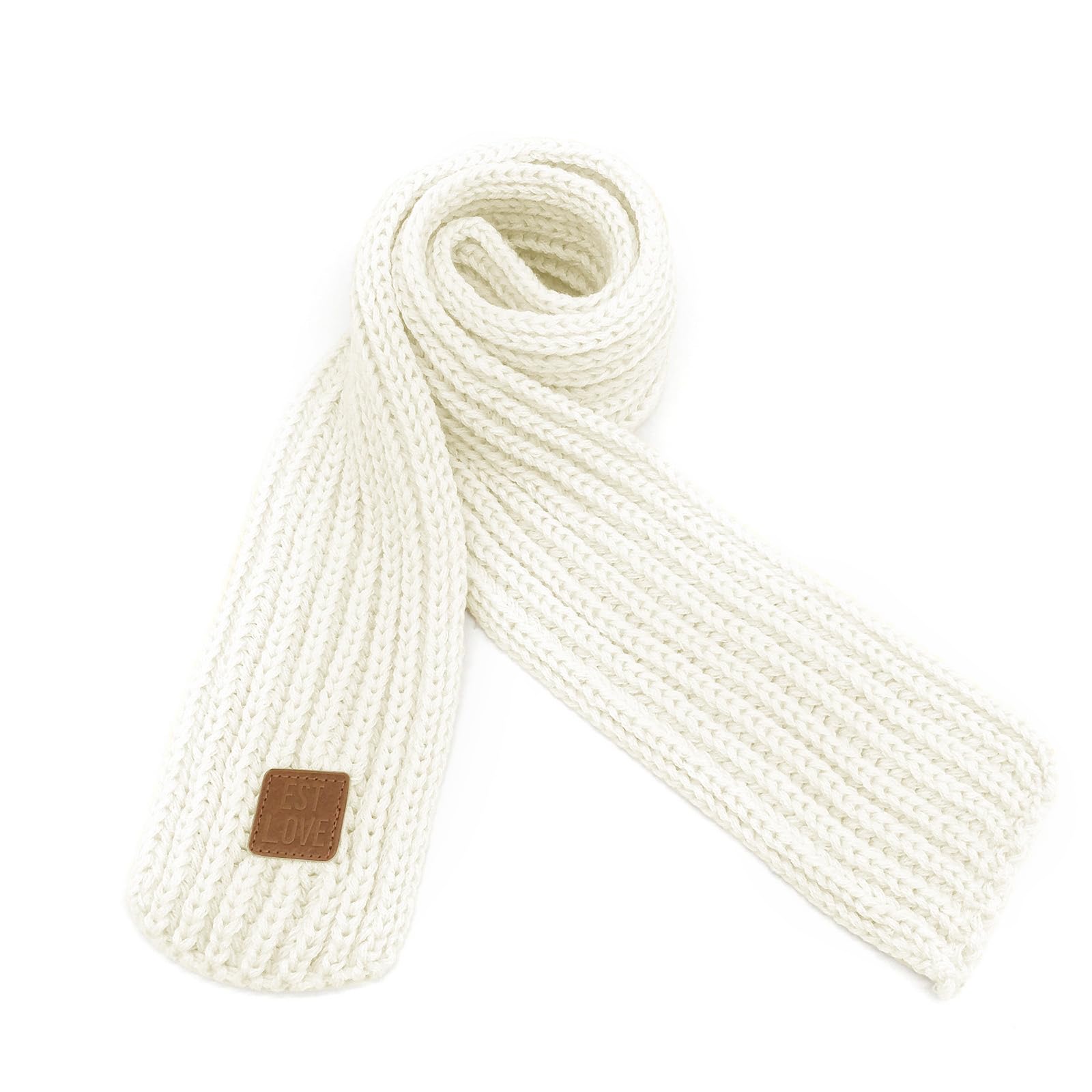 Warm Solid Color Knit Scarf for Kids & Toddlers - Soft Winter Neck Warmer for Boys and Girls - Perfect for Outdoor Play, Snow Days & Holiday Outfits