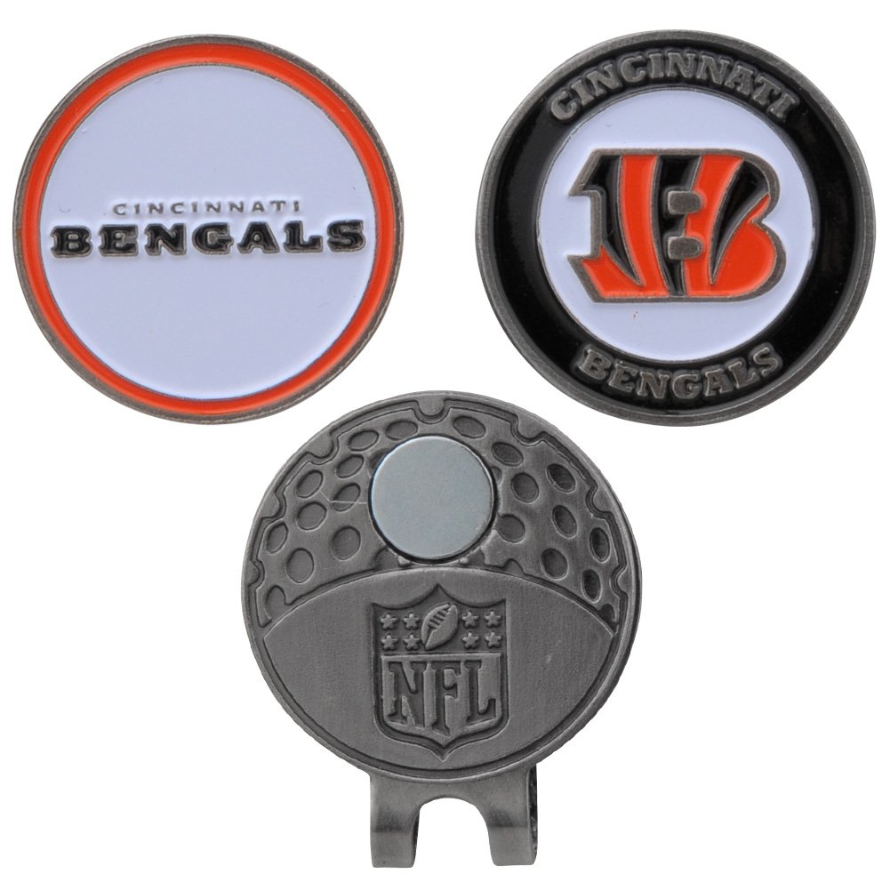 Team Golf NFL Golf Cap Clip with 2 Removable Double-Sided Enamel Magnetic Ball Markers - Easy Hat Attachment for Golfers | Perfect for Golf Course, Driving Range & Sports Events