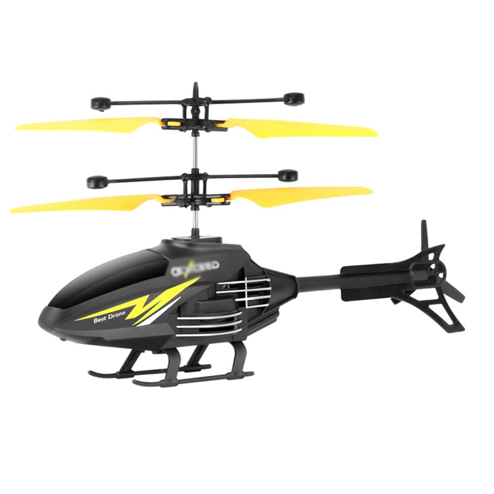 **KAPOHU Mini RC Helicopter Toy - Remote Control Drone with Gyro Stabilizer, Indoor & Outdoor Flying for Kids, Adults & Beginners (Yellow) - Perfect for Birthday Gifts, Backyard Fun & STEM Learning**
