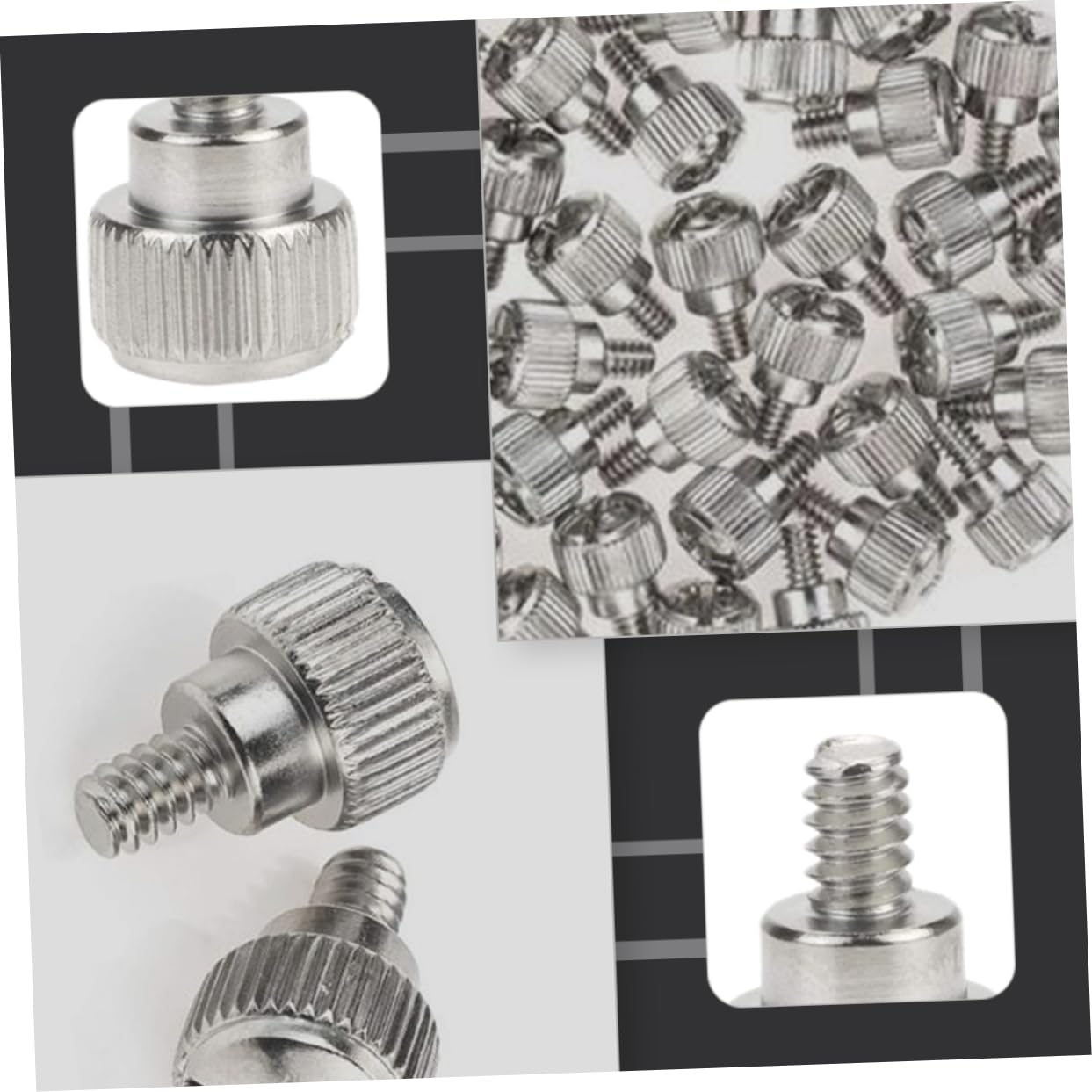 OSALADI 100pcs Computer Case Screws - Thumb Screws for PC Builds & Repairs - Black Oxidation Resistant - Perfect for DIY Computer Assembly, Case Modding & Hardware Maintenance