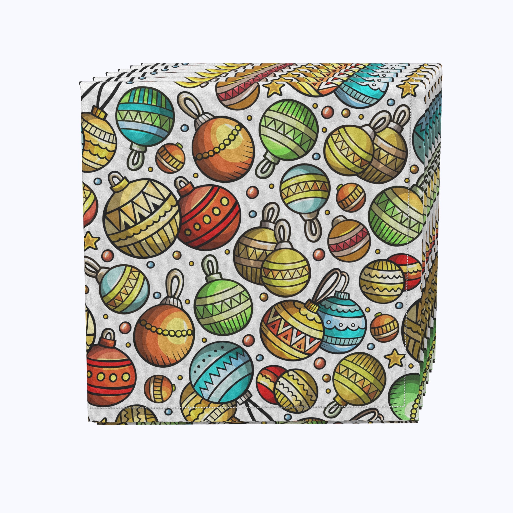 Festive Christmas Cartoon Party Napkins - Holiday Dinner, Birthday, and Celebration Decorations - Bulk Pack of 50