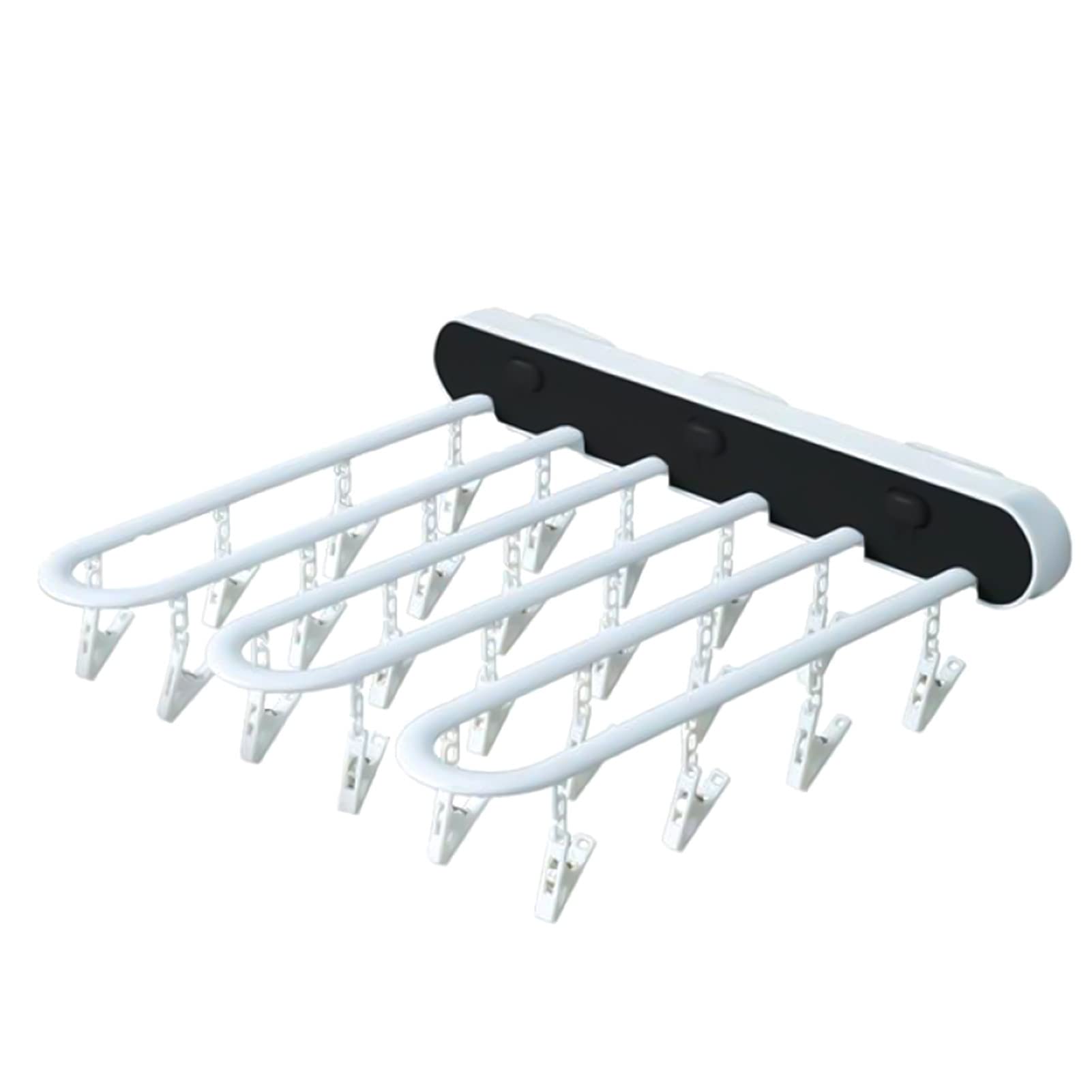 Guohanfsh Heavy Duty ABS Collapsible Clothes Hanging Rack - Space Saving Laundry Drying Organizer for Underwear, Socks & Delicates | Perfect for Closet, Bathroom & Small Apartment Storage