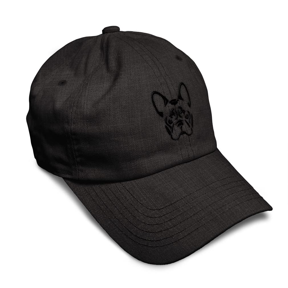 Custom French Bulldog Embroidery Soft Baseball Cap - Twill Cotton Dad Hat for Men & Women | Casual Wear, Outdoor Activities, Pet Lover Gift