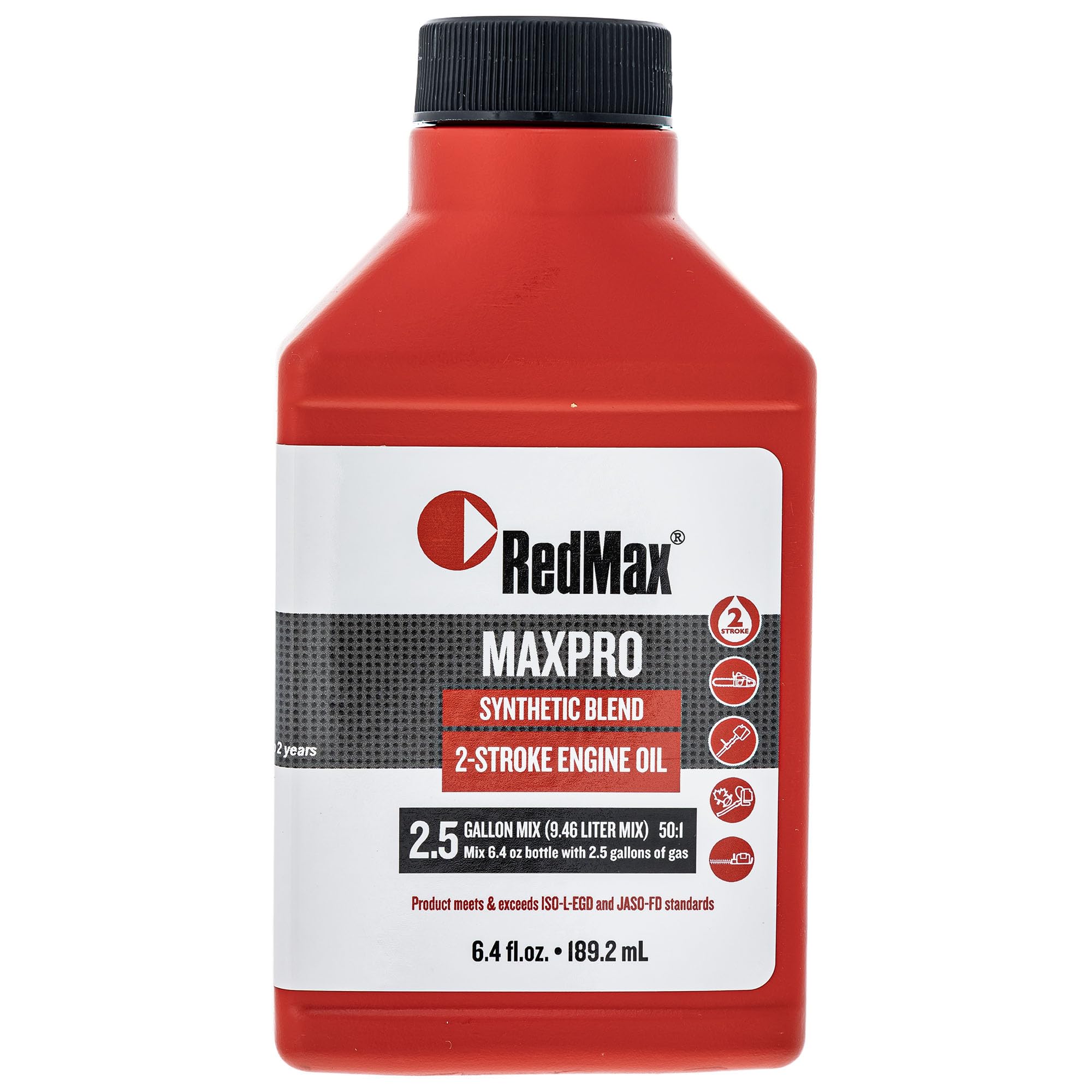 RedMax 580357203 OEM MaxLife 2-Cycle Engine Oil 6.4oz 50:1 Ratio for 2.5 Gallon Mix - Case of 48 Bottles - Ideal for Chainsaws, Trimmers & Outdoor Power Equipment