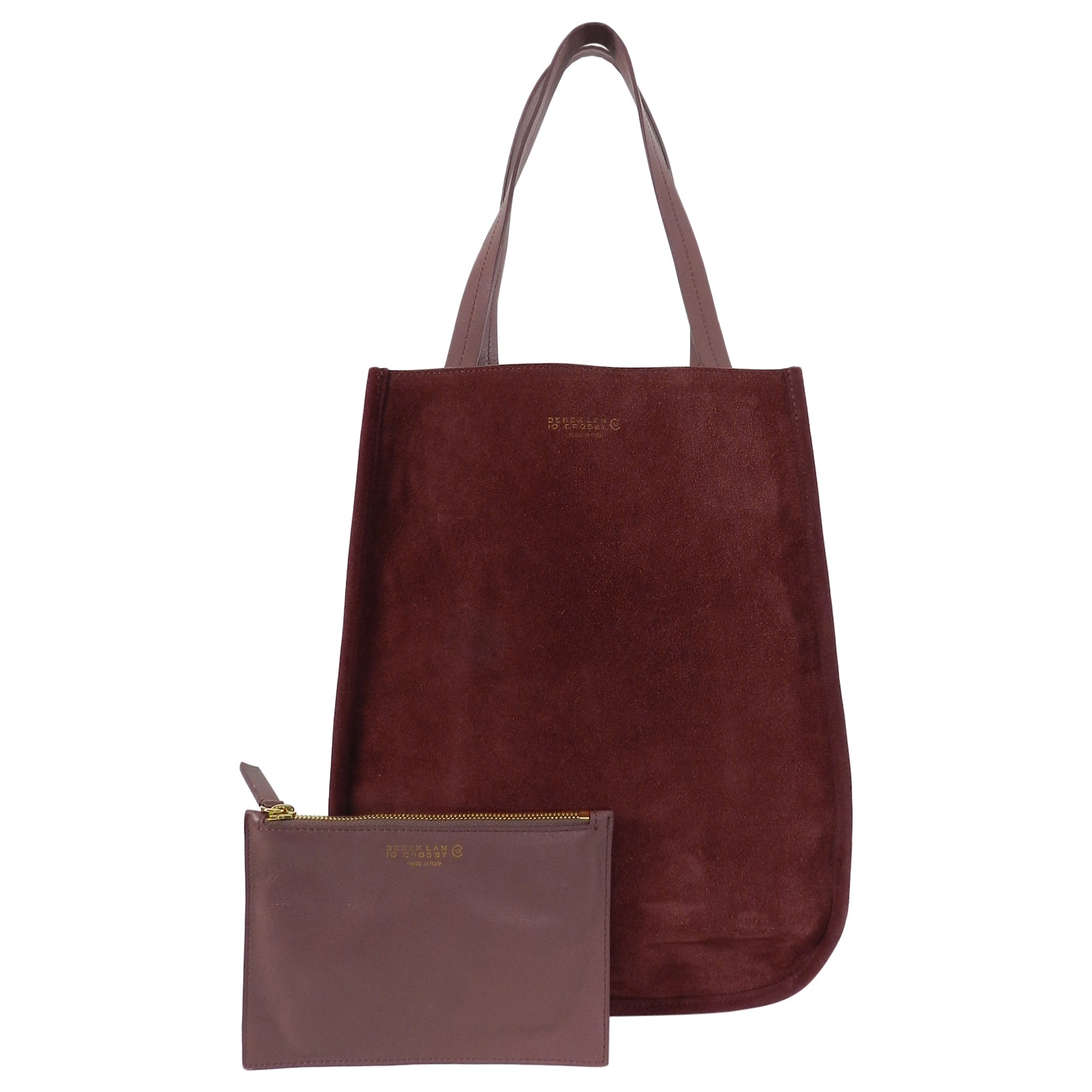 Derek Lam 10 Crosby Burgundy Suede Tote Bag for Women - Luxurious Leather Handbag for Work, Travel & Everyday Use