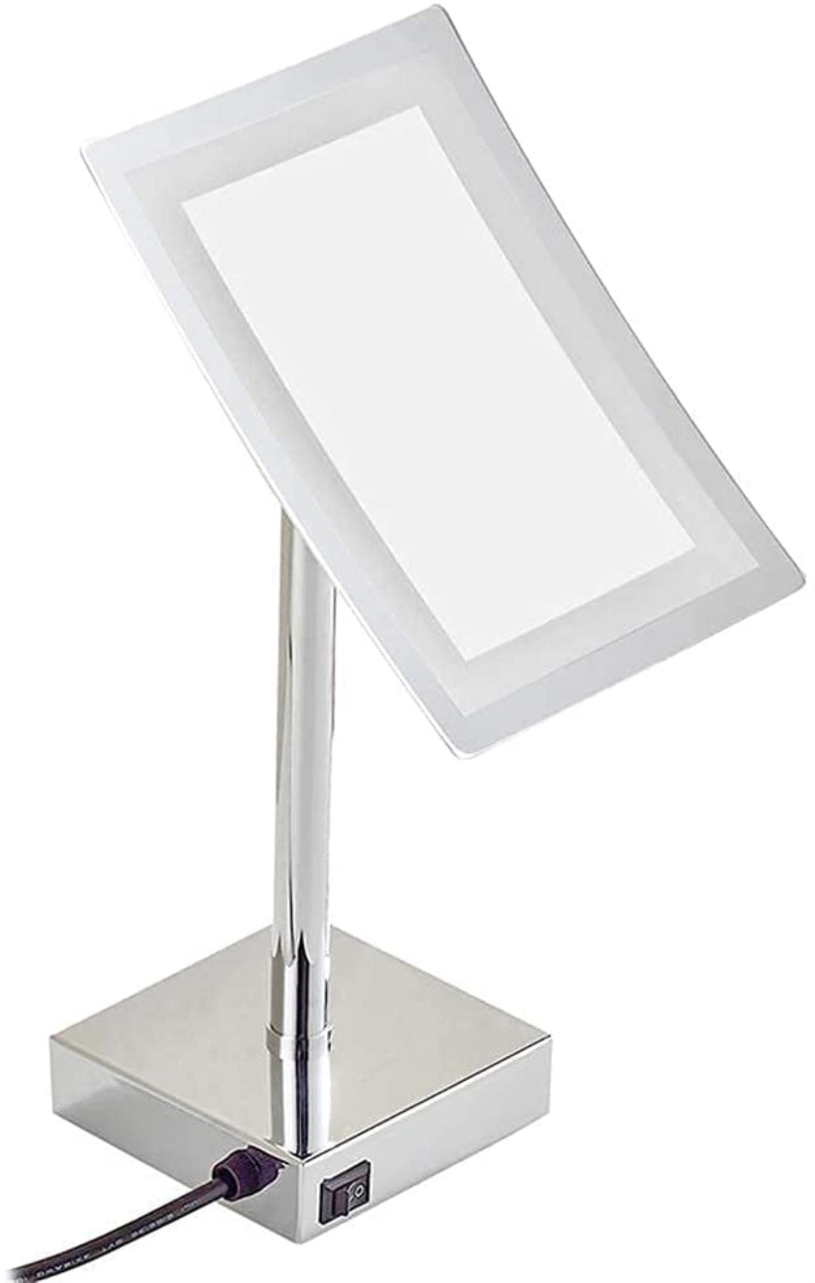 3X Magnifying Tabletop Makeup Mirror - Adjustable Vanity Mirror with Plug for Cosmetics & Skincare - Perfect for Dressing Tables, Bathrooms & Travel