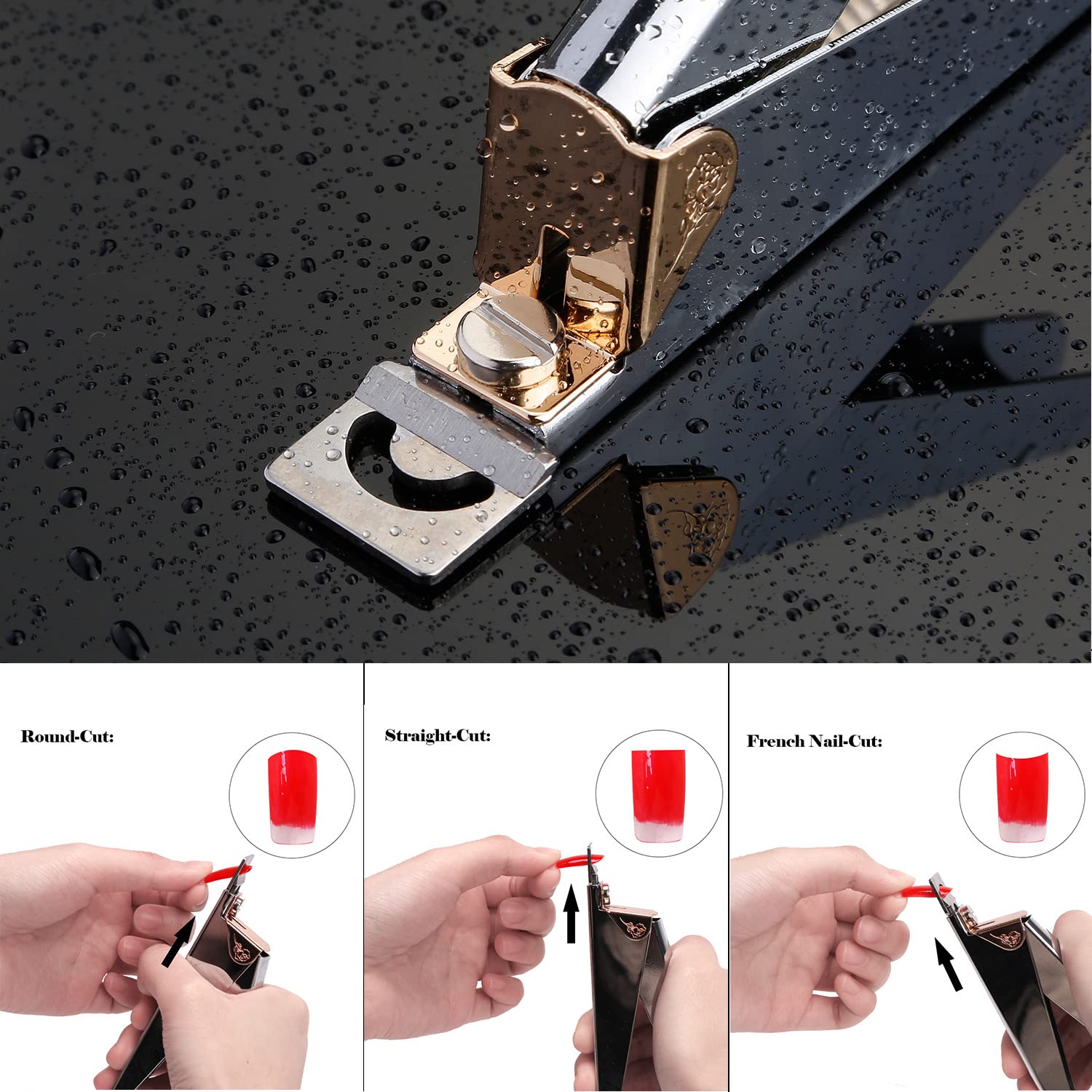BEZOX Professional Acrylic Nail Clippers - Sharp False Nail Tip Cutters & Fake Nail Trimmers for Manicure & Nail Art | Perfect for Salon, Home Use & DIY Nail Designs