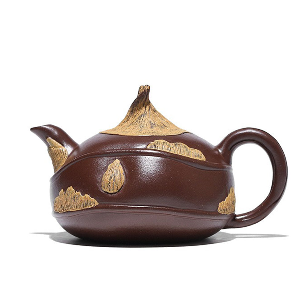 Premium Water Chestnut Purple Clay Teapot - Authentic Yixing Zisha Teapot for Gongfu Tea Ceremony | Perfect for Chinese Tea Brewing, Home Decor & Gift Giving