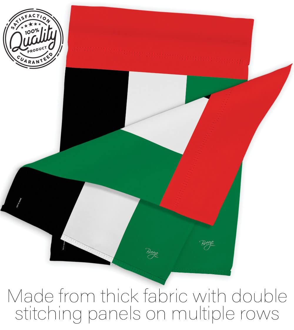 UAE National Flag Set 28x40in with Pole - Home & Garden Decor