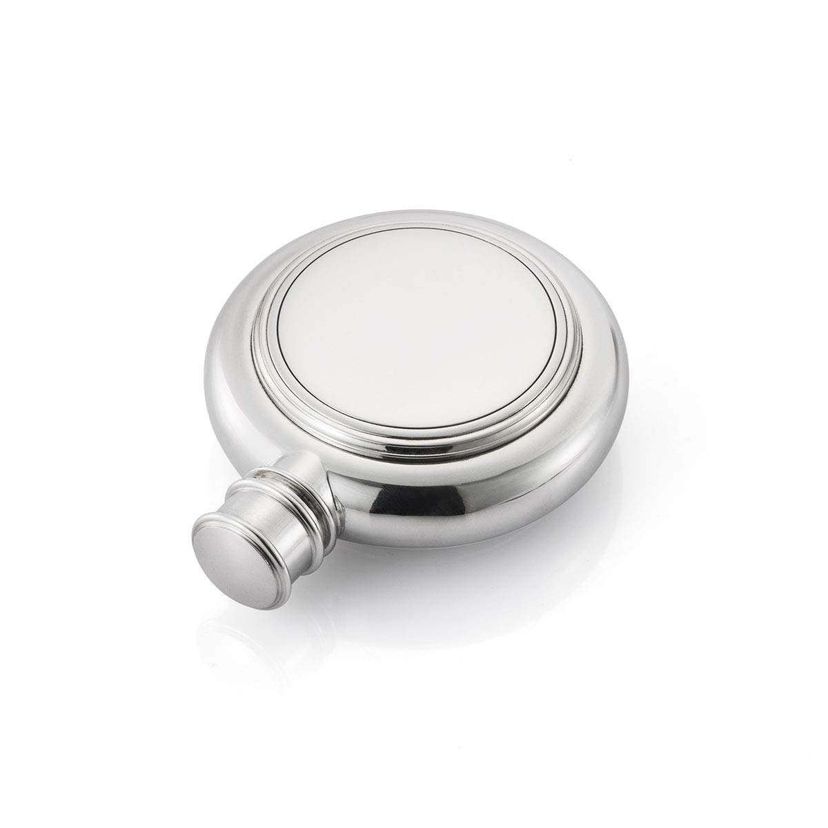 Royal Selangor Handcrafted Pewter Lancaster Hip Flask - Liberty Collection - Elegant Engraved Design for Whiskey, Bourbon & Liquor - Perfect Gift for Men, Weddings & Special Occasions