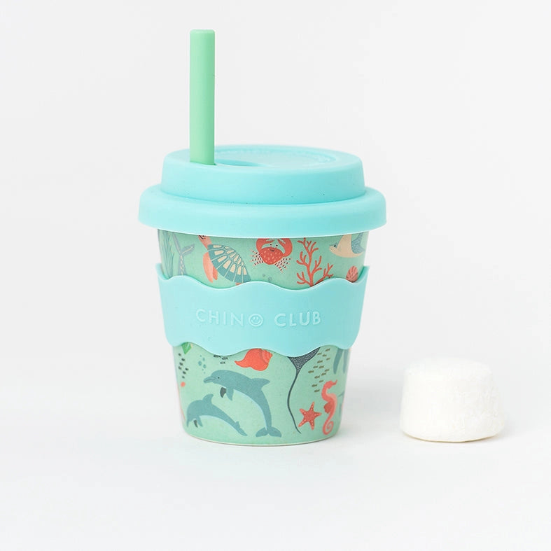 Ocean Babychino Cup 120ml - BPA-Free Baby Drinking Cup with Spout & Handle - Perfect for Toddlers, Infants & Travel - Ideal for Milk, Juice & Smoothies