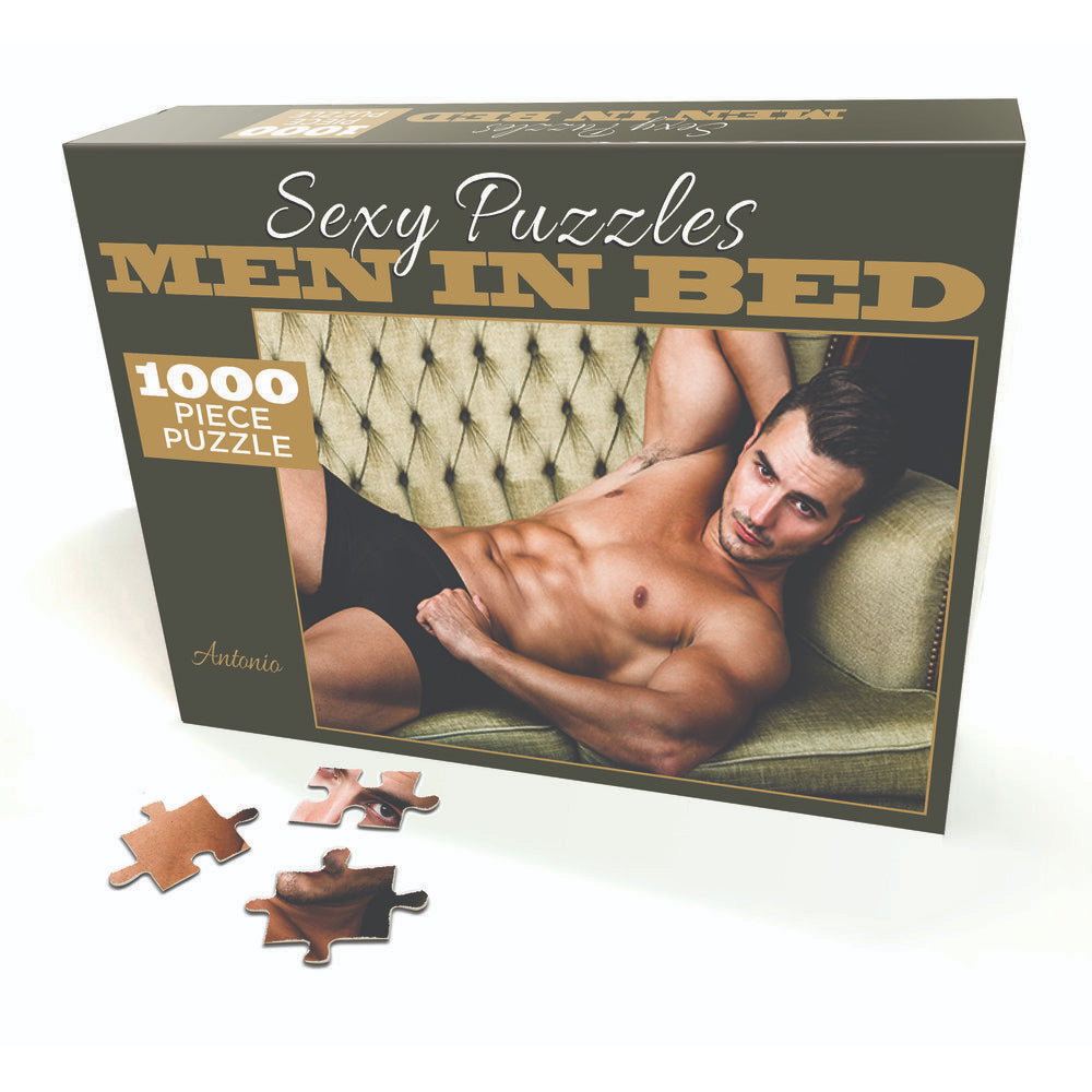 1000-Piece Jigsaw Puzzle - Sexy Men in Bed Art by Antonio - Perfect for Adults, Home Decor & Romantic Gifts