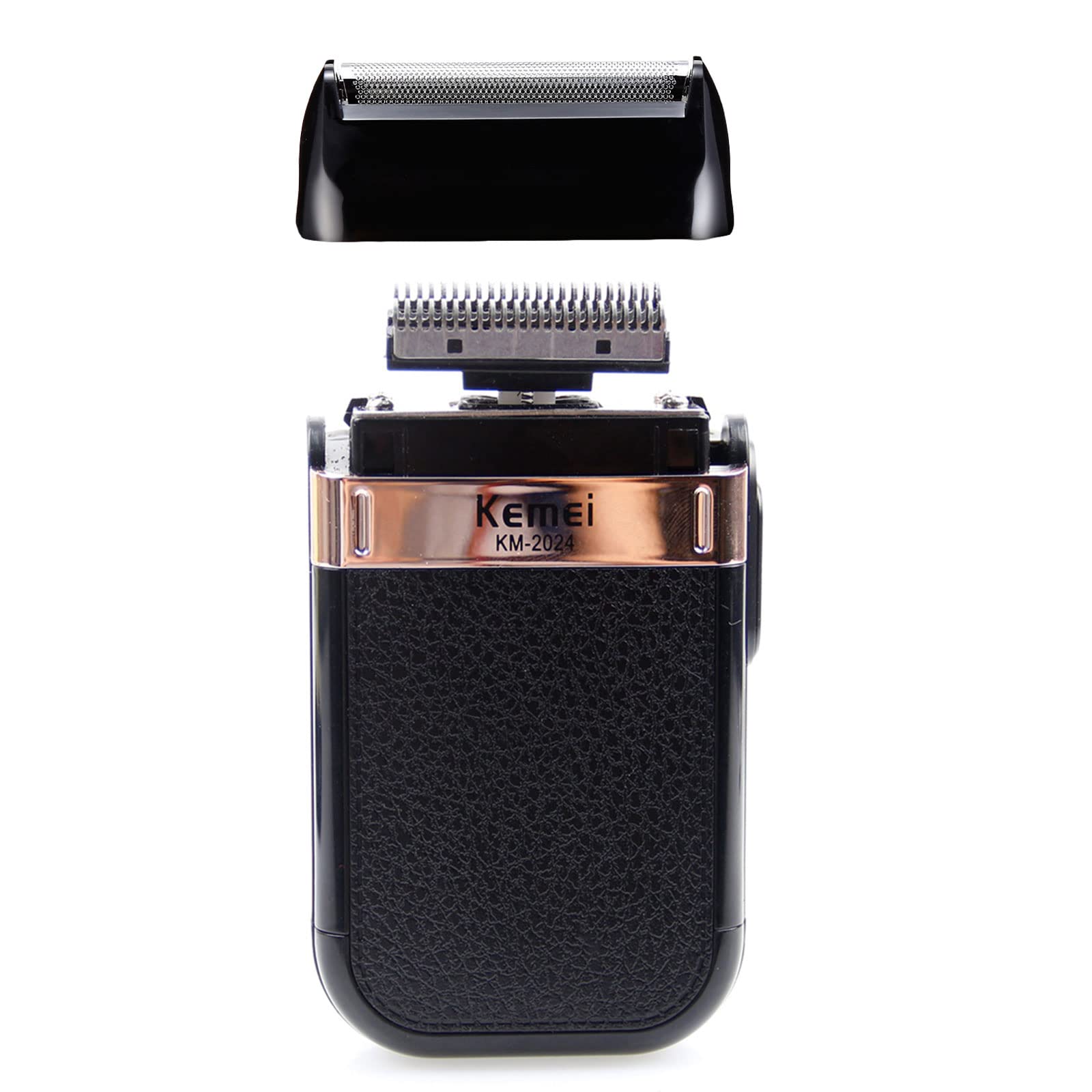 KEMEI Waterproof Cordless Electric Razor for Men - USB Rechargeable Beard Trimmer with Twin Blades, Precision Shaver & Body Groomer - Perfect for Travel, Home & Gym Use