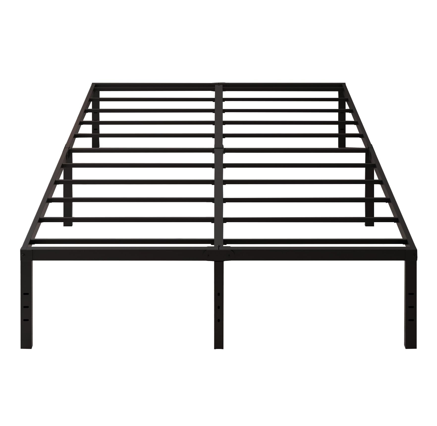 14 Inch Heavy Duty Queen Bed Frame - Sturdy Metal Platform with Steel Slat Support, No Box Spring Needed, Easy Assembly & Noise Free - Perfect for Master Bedrooms, Guest Rooms & Apartments
