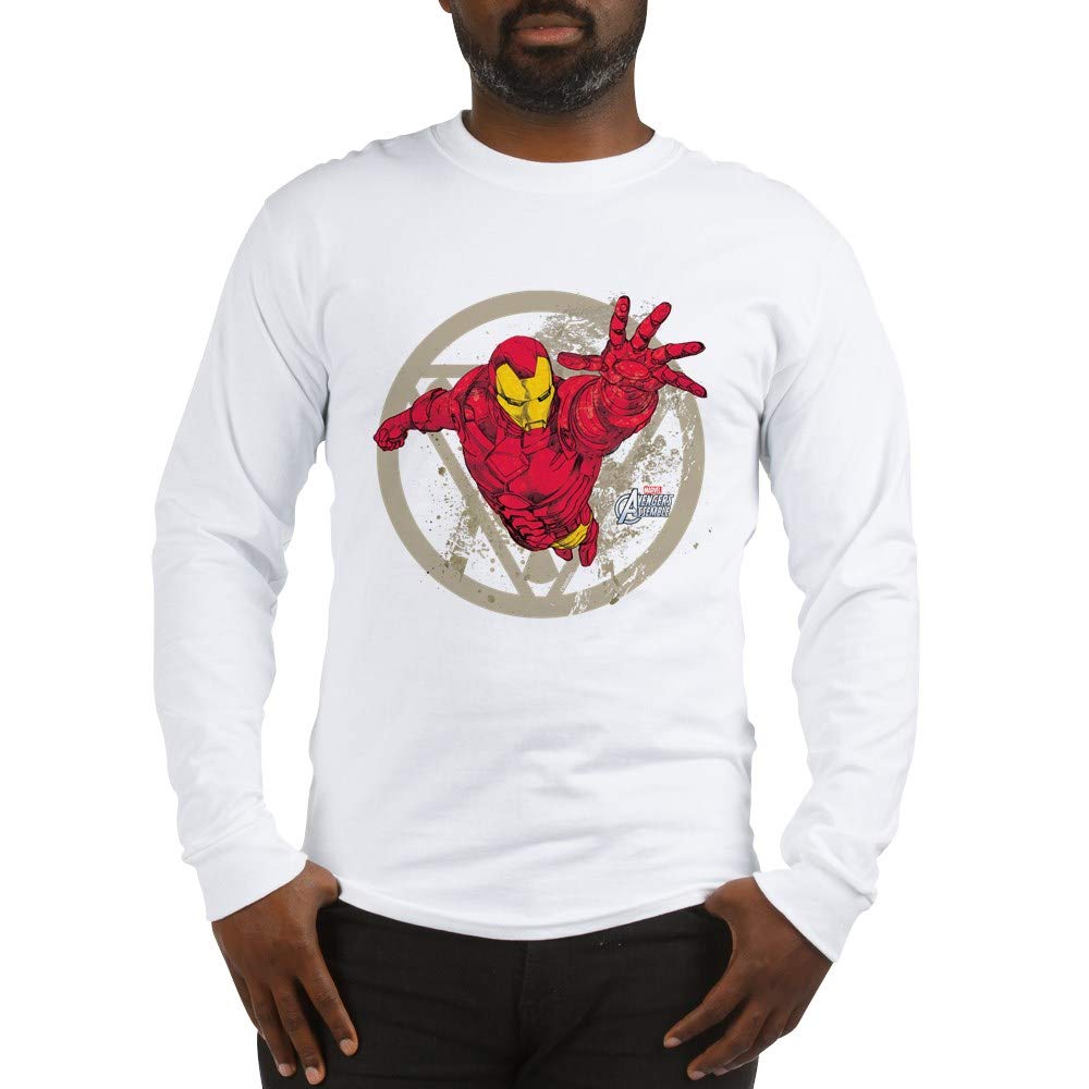 Marvel Iron Man Repulsor Long Sleeve T-Shirt for Men - Superhero Graphic Tee for Comic Fans & Cosplay | Perfect for Halloween, Comic Con & Everyday Wear