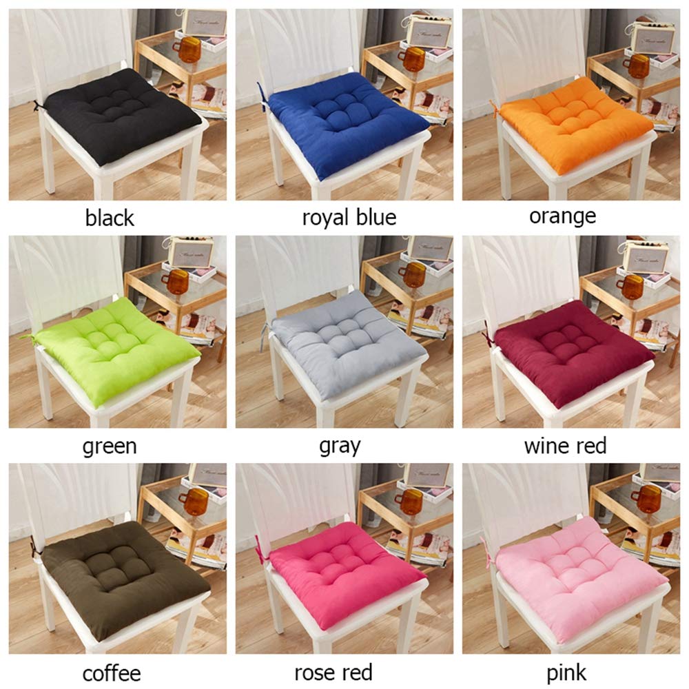 Non-Slip Washable Seat Cushion - Office & Home Chair Pad (Black) for Comfort & Decor