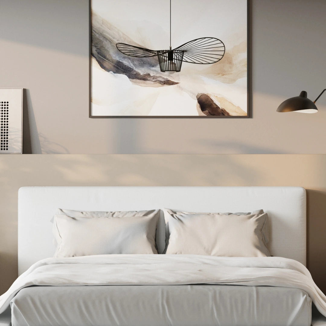 Ultra Headboard in White - Modern Bed Frame Headboard for Bedroom Decor, Perfect for Master Bedroom, Guest Room, and Dormitory