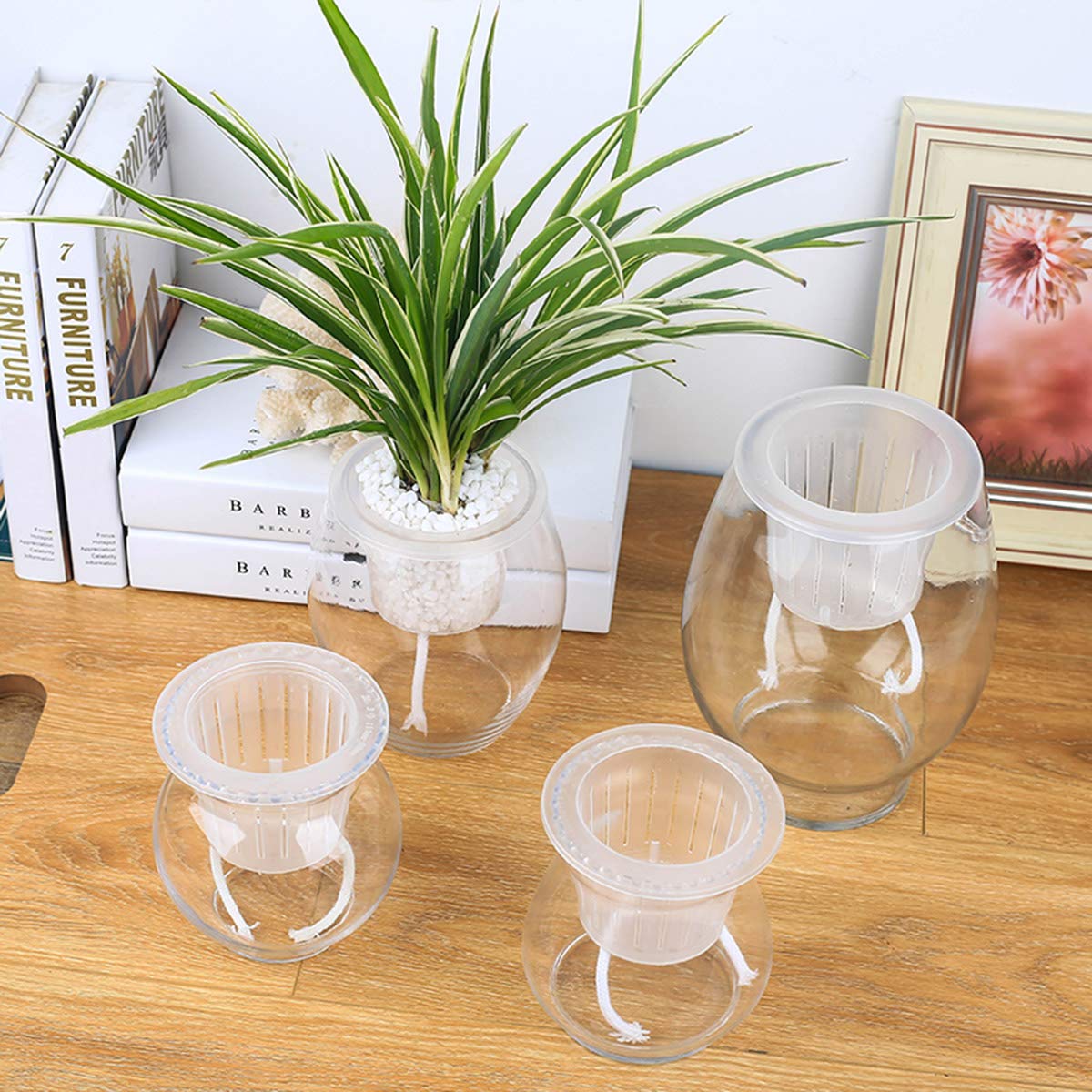 10pcs Clear Hydroponic Net Pots with Holes - Aquaponics Plant Rope Bucket Cups for Orchids, Herbs & Vegetables - Durable Garden Root Tool for Indoor/Outdoor Hydroponic Systems & Vertical Gardening