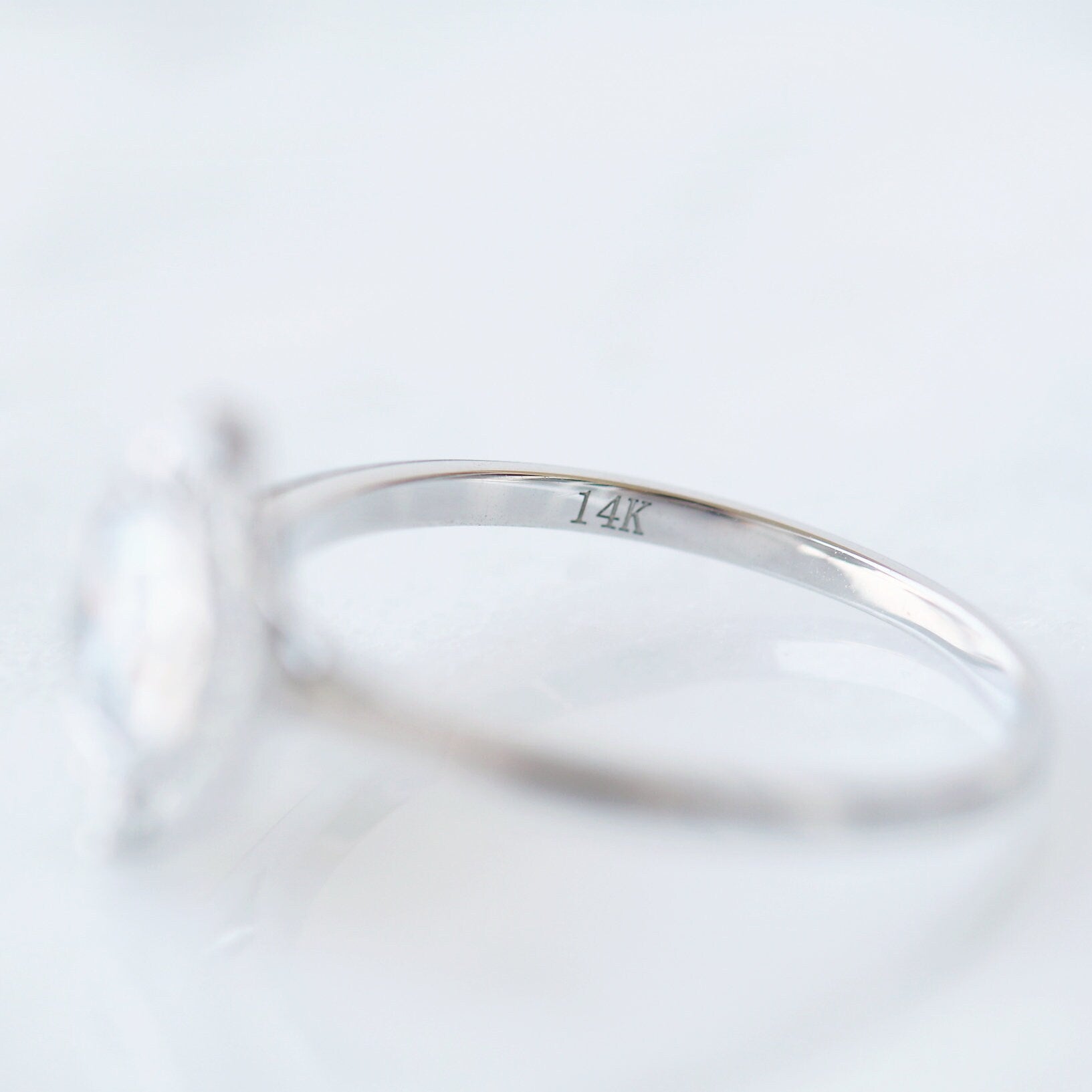 Octavia 14K White Gold Moissanite Engagement Ring for Women - Perfect for Proposals, Weddings & Anniversaries