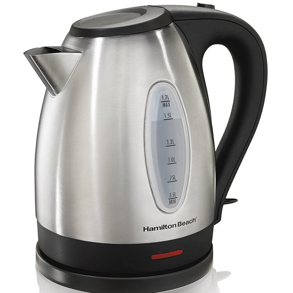 Hamilton Beach Electric Tea Kettle 1.7L - Fast Boiling Water Heater & Kettle with Auto Shut-Off, 1500W - Perfect for Home, Office, or Dorm Room Tea & Coffee Making