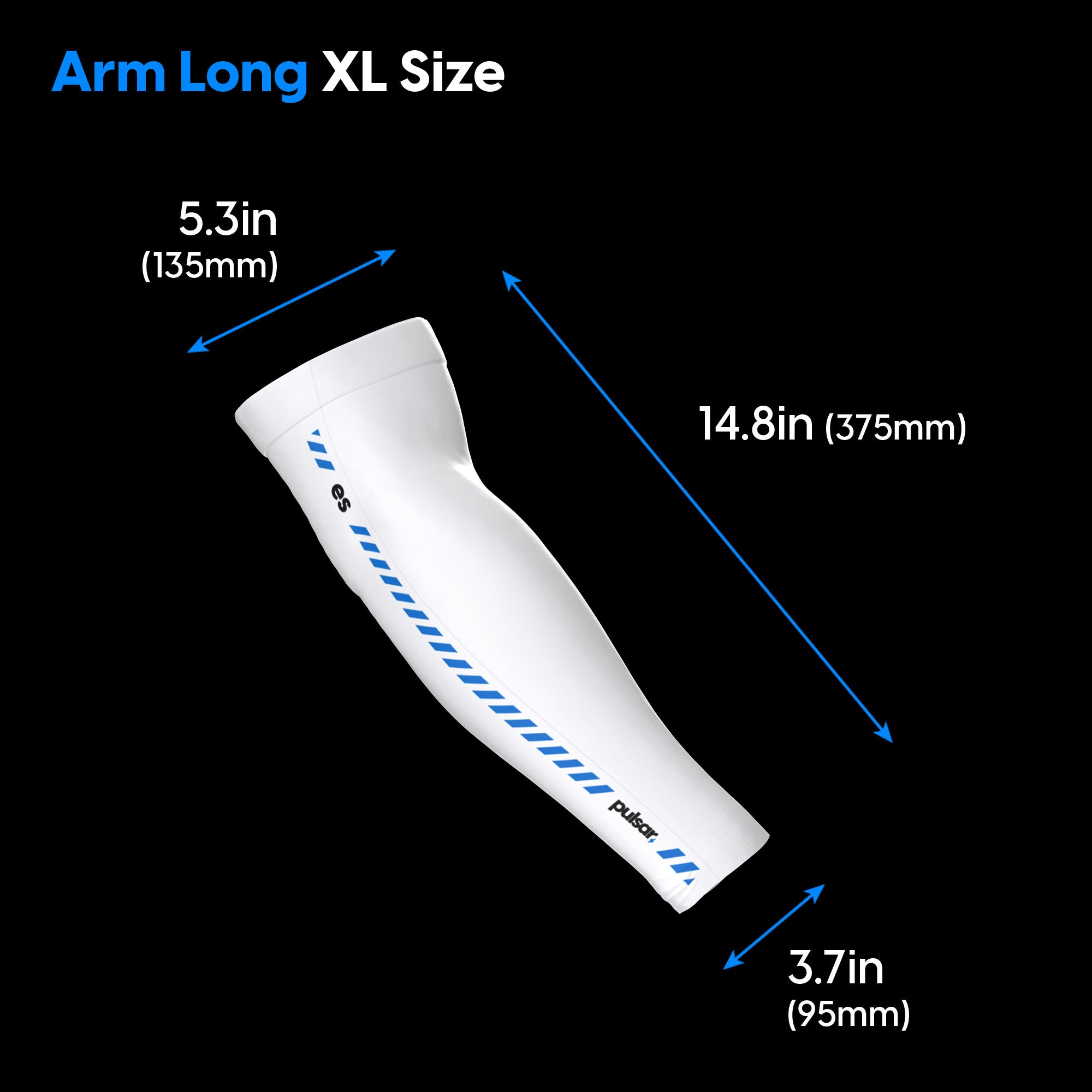 Pulsar eS Arm Sleeve - Compression Arm Sleeves for Men & Women, Long Sports Sleeve for Basketball, Running, Cycling & Outdoor Activities