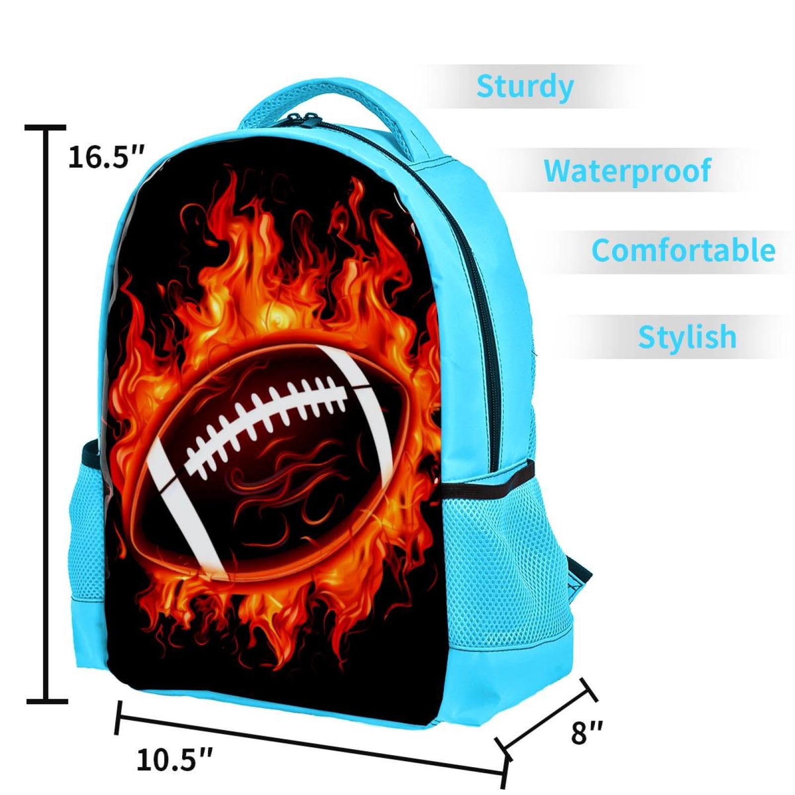 Stylish Travel Backpack for Women & Men - Durable American Football Design Backpack for Work, Gym, Hiking & Outdoor Adventures