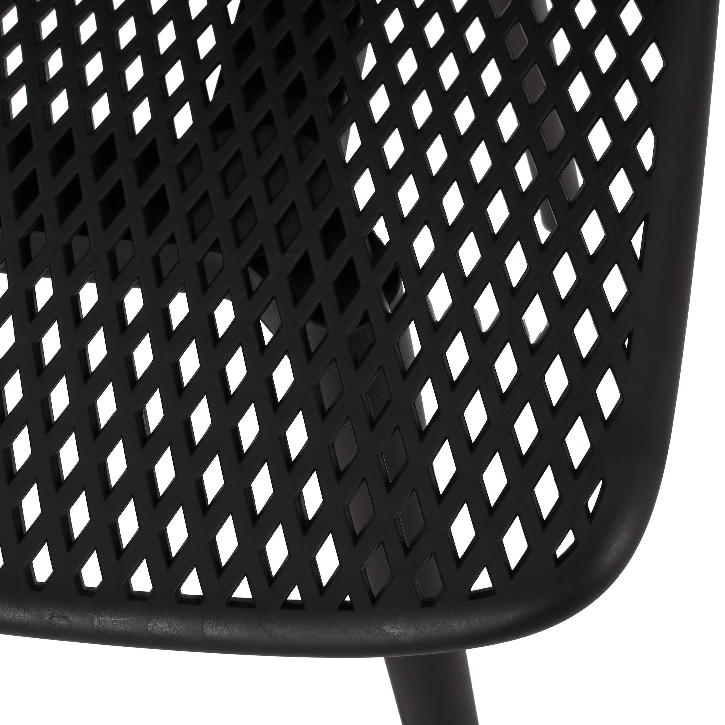 Christopher Knight Home Darleen Outdoor Dining Chairs (Set of 2) - Black Patio Furniture for Garden, Poolside, Deck & Backyard Dining