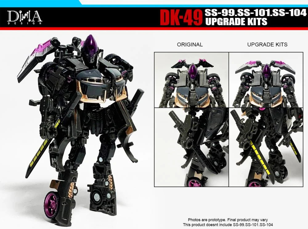 DNA Design DK 49 Upgrade Kit for SS Battletrap, Nightbird & Scourge - Transformers Toy Accessories for Enhanced Display & Customization - Perfect for Collectors & Action Figure Enthusiasts