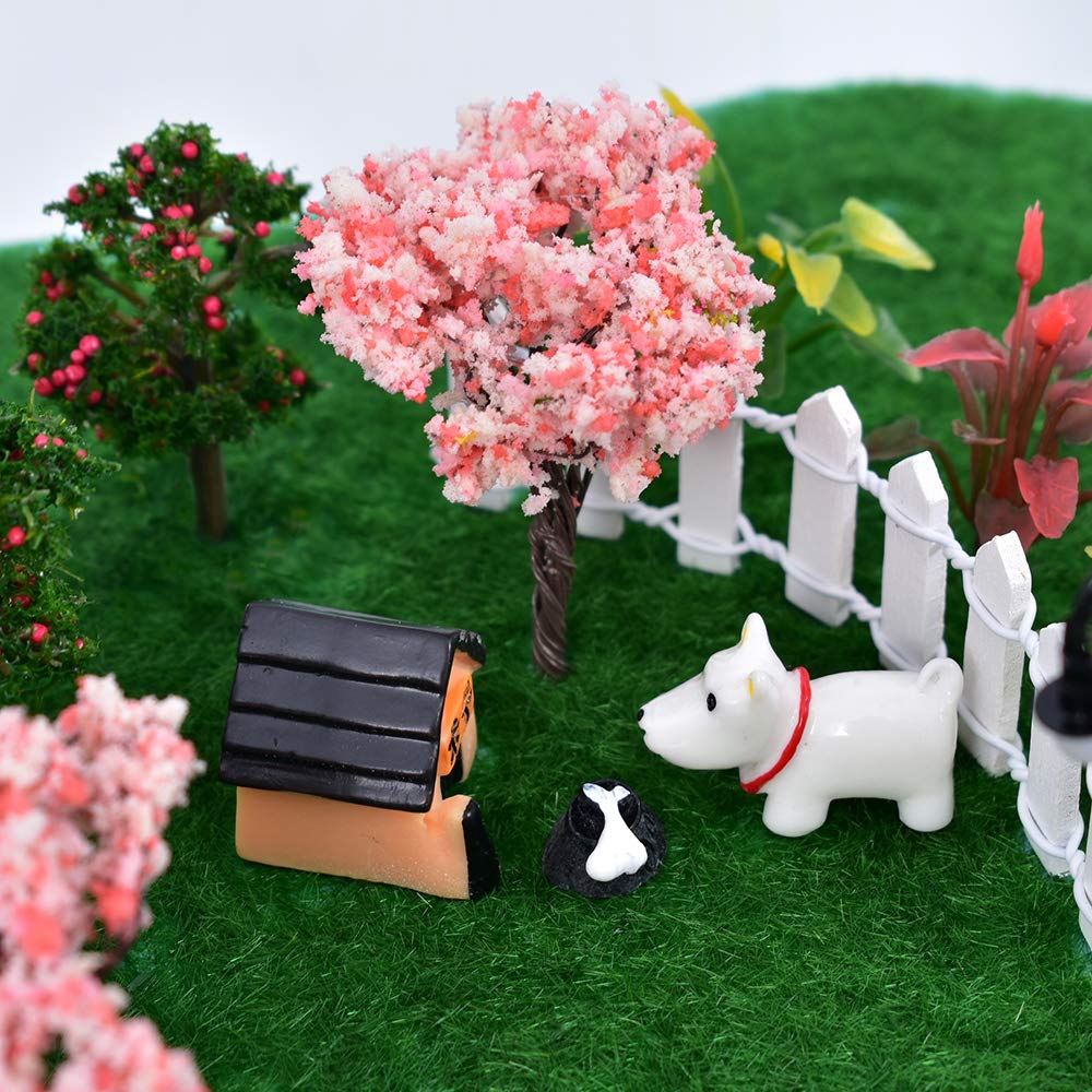 12 Pcs Miniature Fairy Garden Tree Plant Ornament - Mini Dollhouse Pots Decor, Moss Micro Landscape DIY Craft for Fairy Gardens, Terrariums & Home Decor