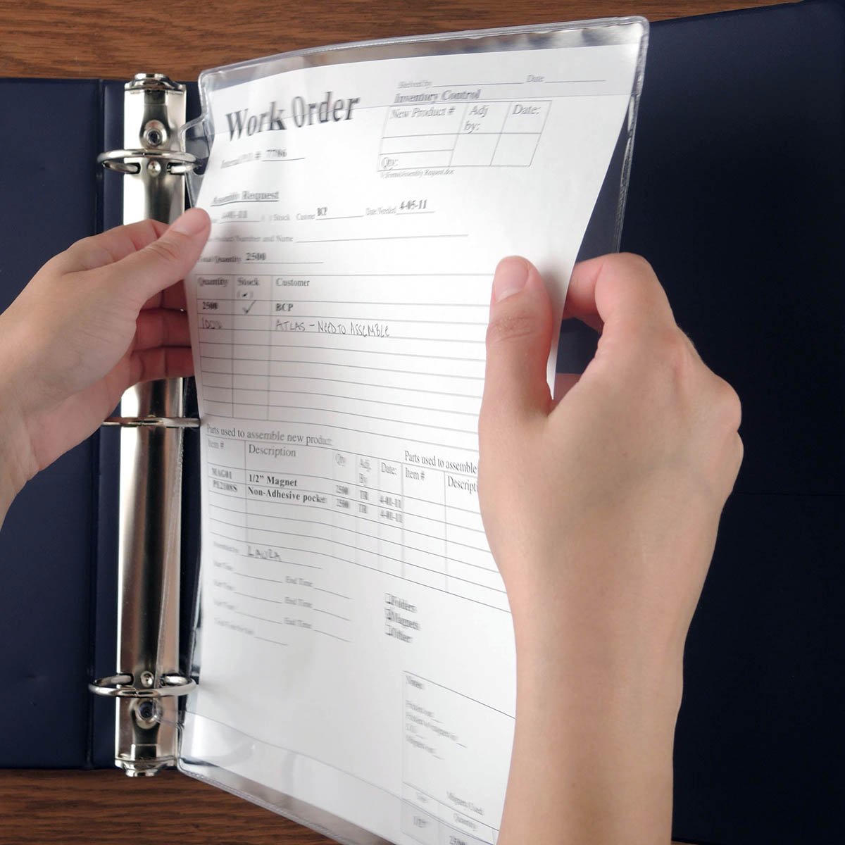 StoreSMART Open Face Frame Binder Pages - Letter Size (8.5