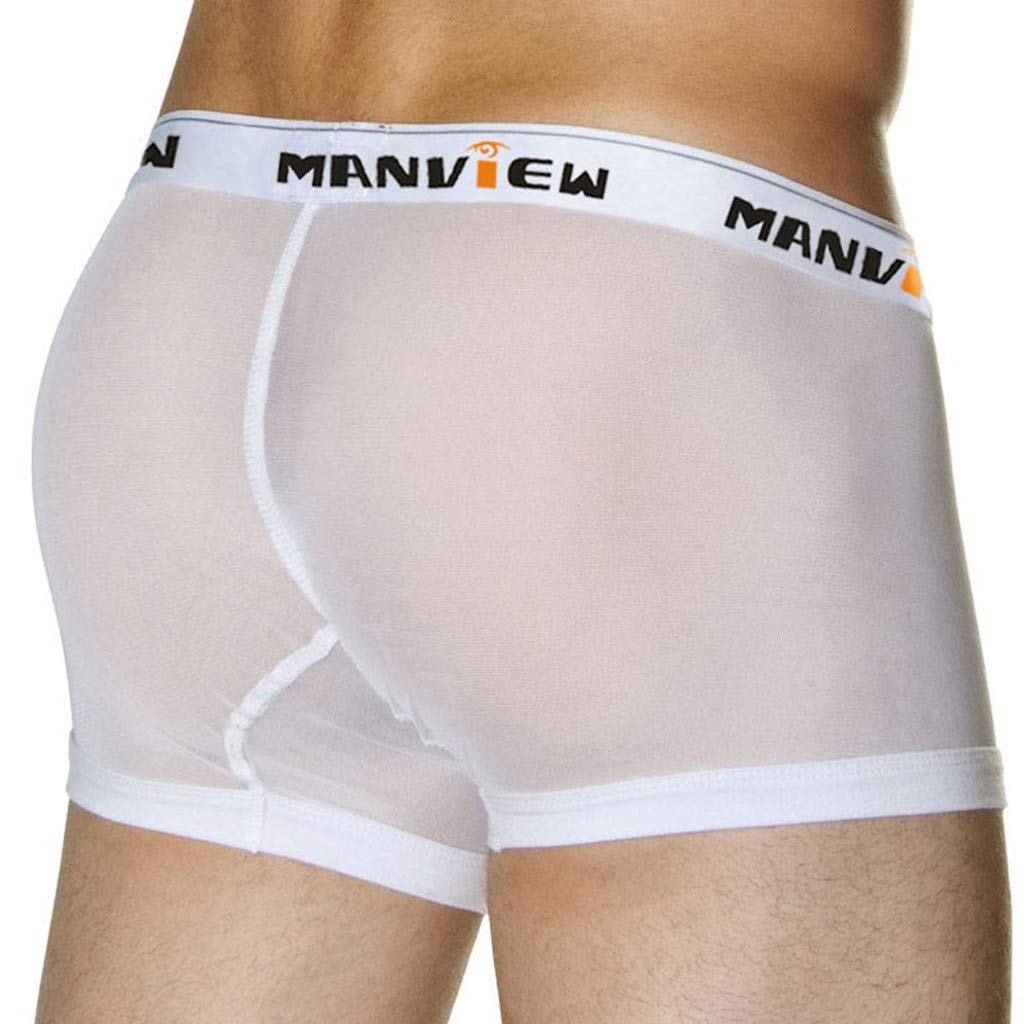 **Exotic Men's Boxer Briefs with Letter Print & Bulge Pouch - Soft & Sexy Underwear for Everyday Comfort & Style | Perfect for Casual Wear, Lounging & Date Nights**