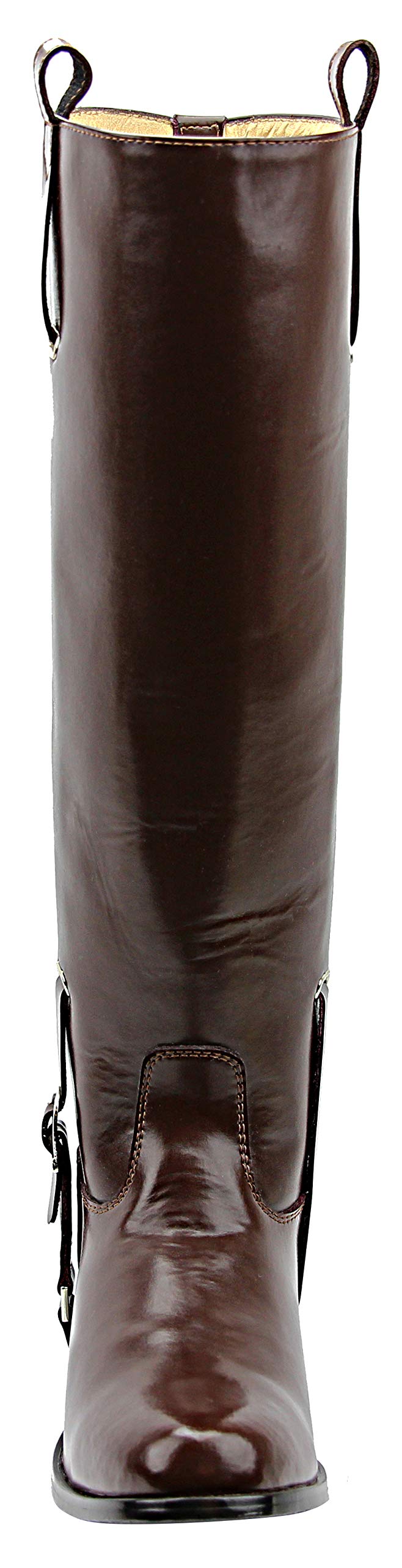 Men's Equestrian Riding Boots - Stylish Pull-On Dressage Boots for Horseback Riding - Durable Brown Leather Boots for Men - Perfect for Dressage, Show Jumping & Casual Riding