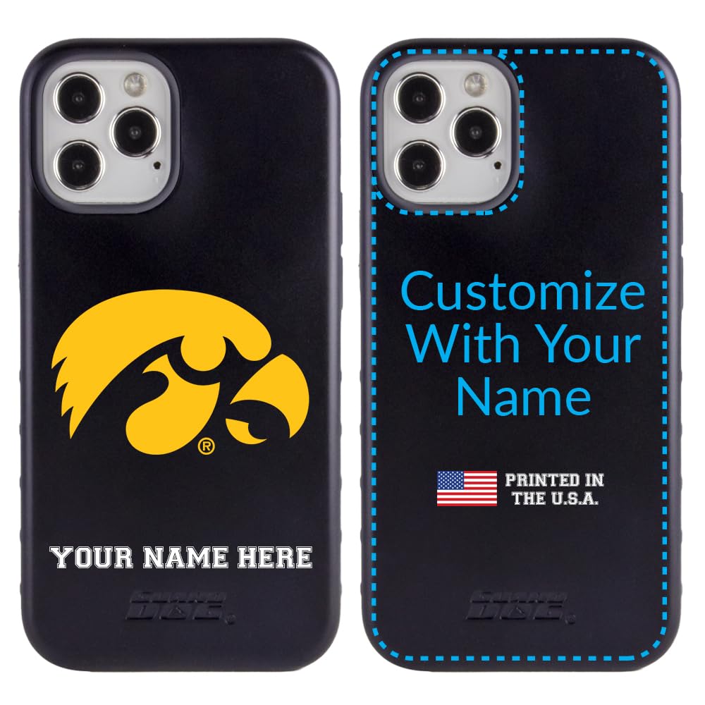 Military Grade Rugged iPhone 12/12 Pro Case - Shockproof Two-Piece Protection - Officially Licensed Iowa Hawkeyes Design - Perfect for Outdoor Adventures, Sports & Daily Protection