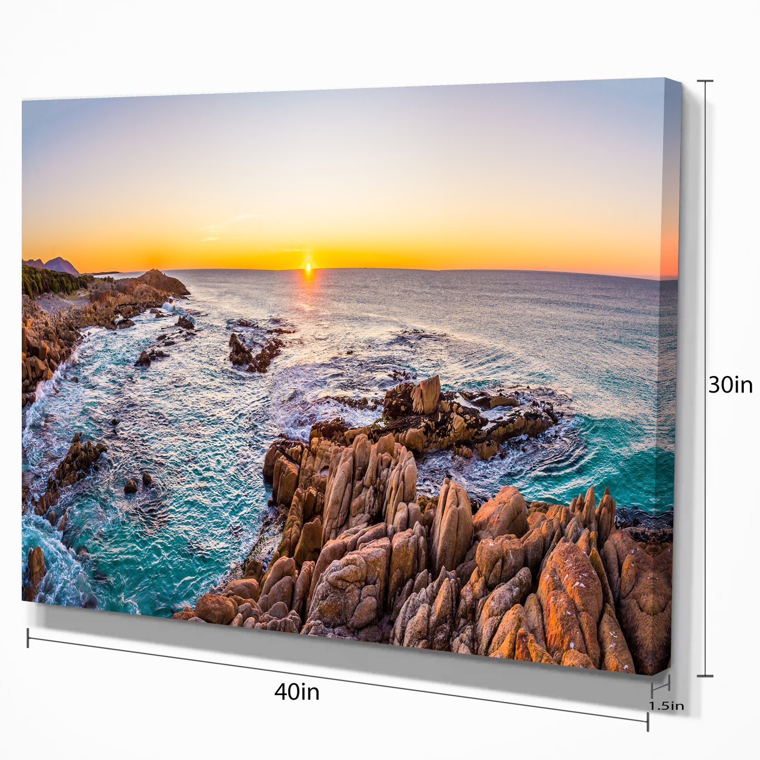 Stunning Sunrise at Freycinet National Park Beach - Premium Landscape Canvas Art Print - Perfect for Living Room, Bedroom & Office Wall Decor