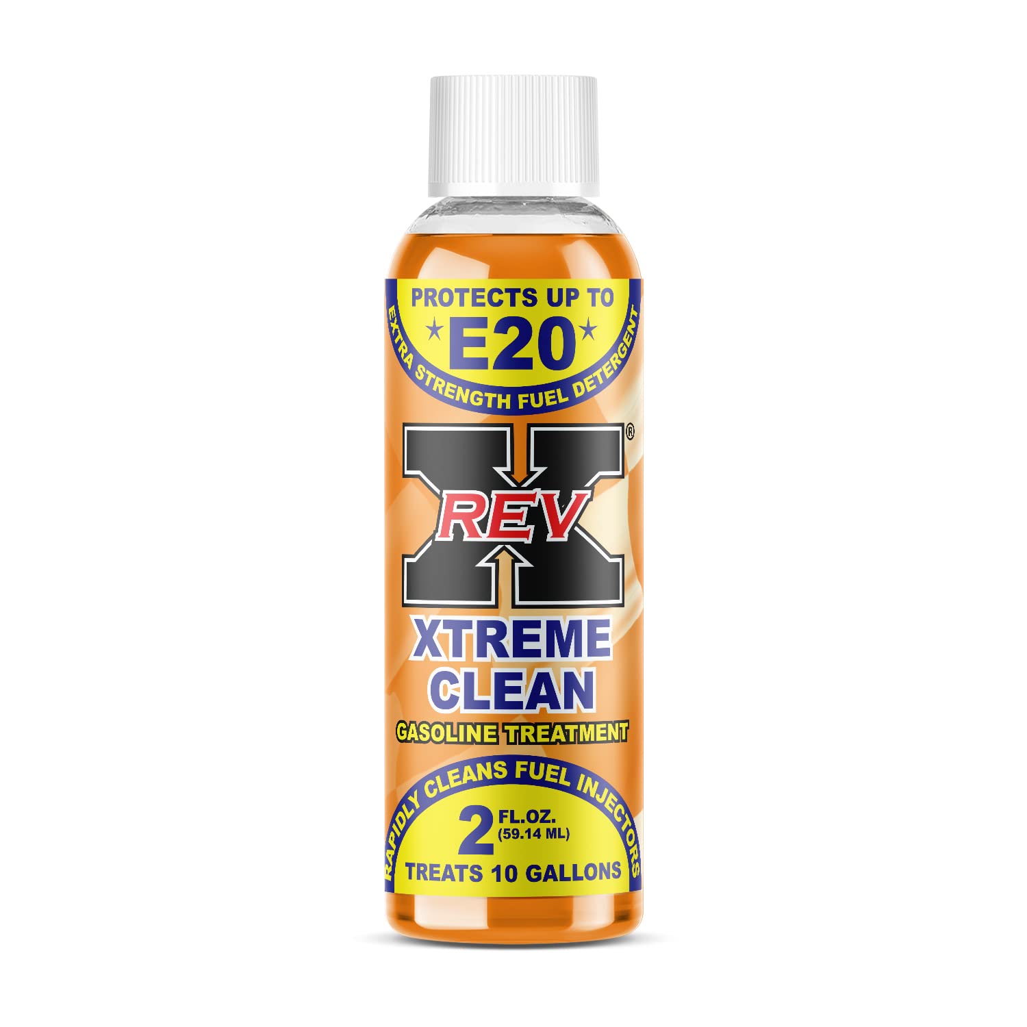 REV X Xtreme Clean Fuel System Cleaner - Highly Concentrated Formula (2 fl oz Treats 10 Gallons) - Removes Deposits, Improves MPG & Performance - Ideal for Cars, Trucks & SUVs