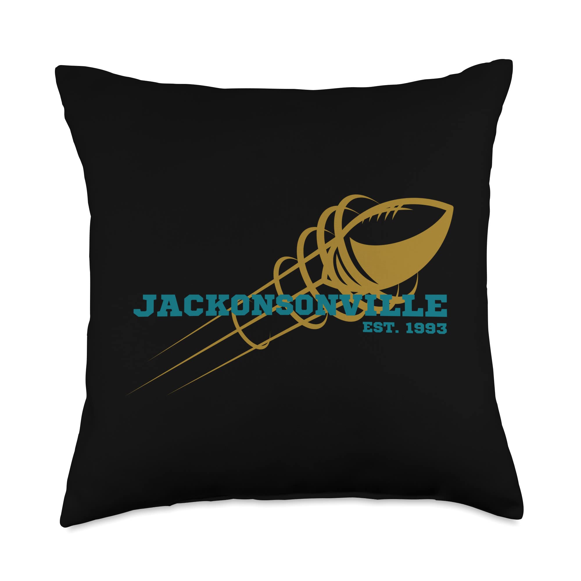 Jacksonville Jaguars Team Logo Throw Pillow 18x18 Inch - Multicolor Sports Gift for Fans, Home Decor, Game Day & Office - Est. 1993