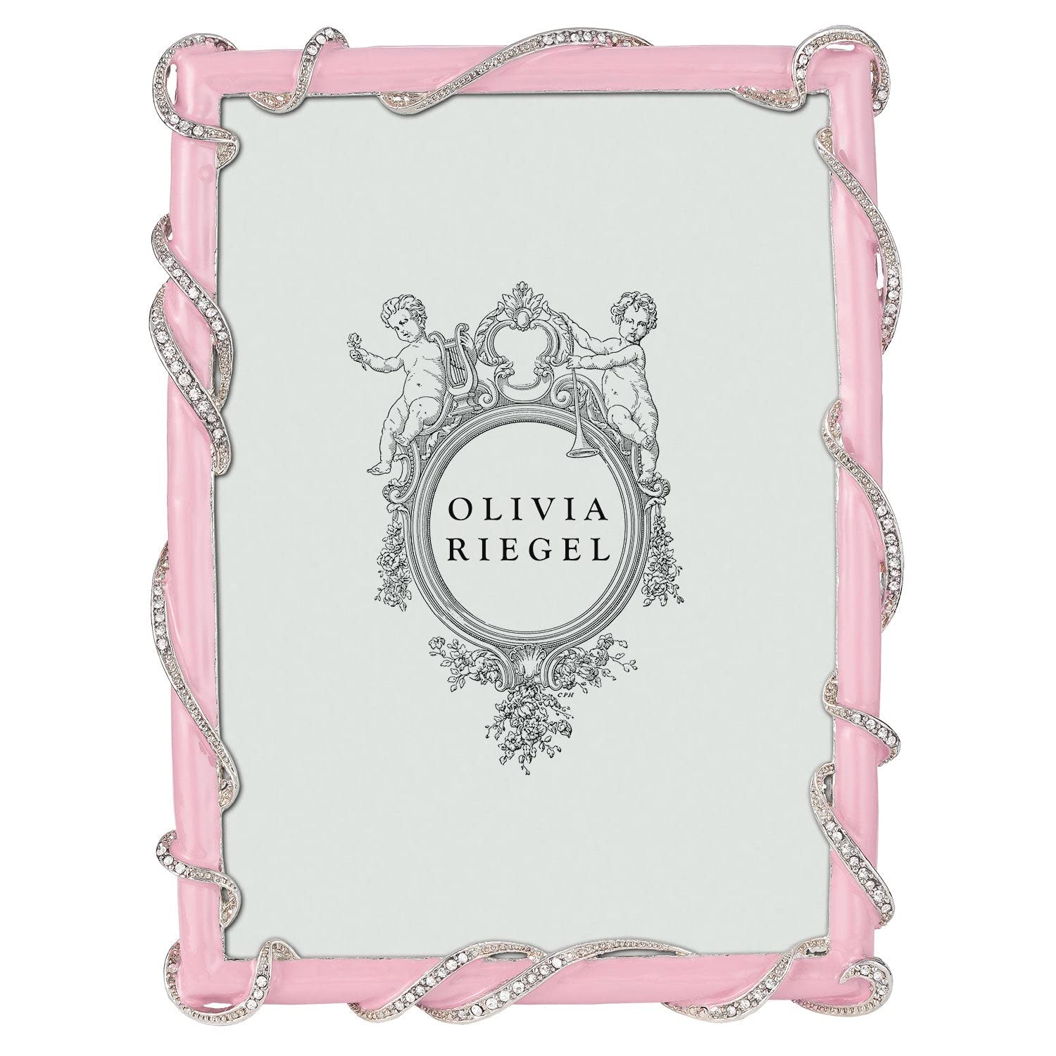Olivia Riegel Baby-Pink Harlow 5x7 Enamel Picture Frame - Perfect for Nursery, Baby Shower Gifts & Home Decor