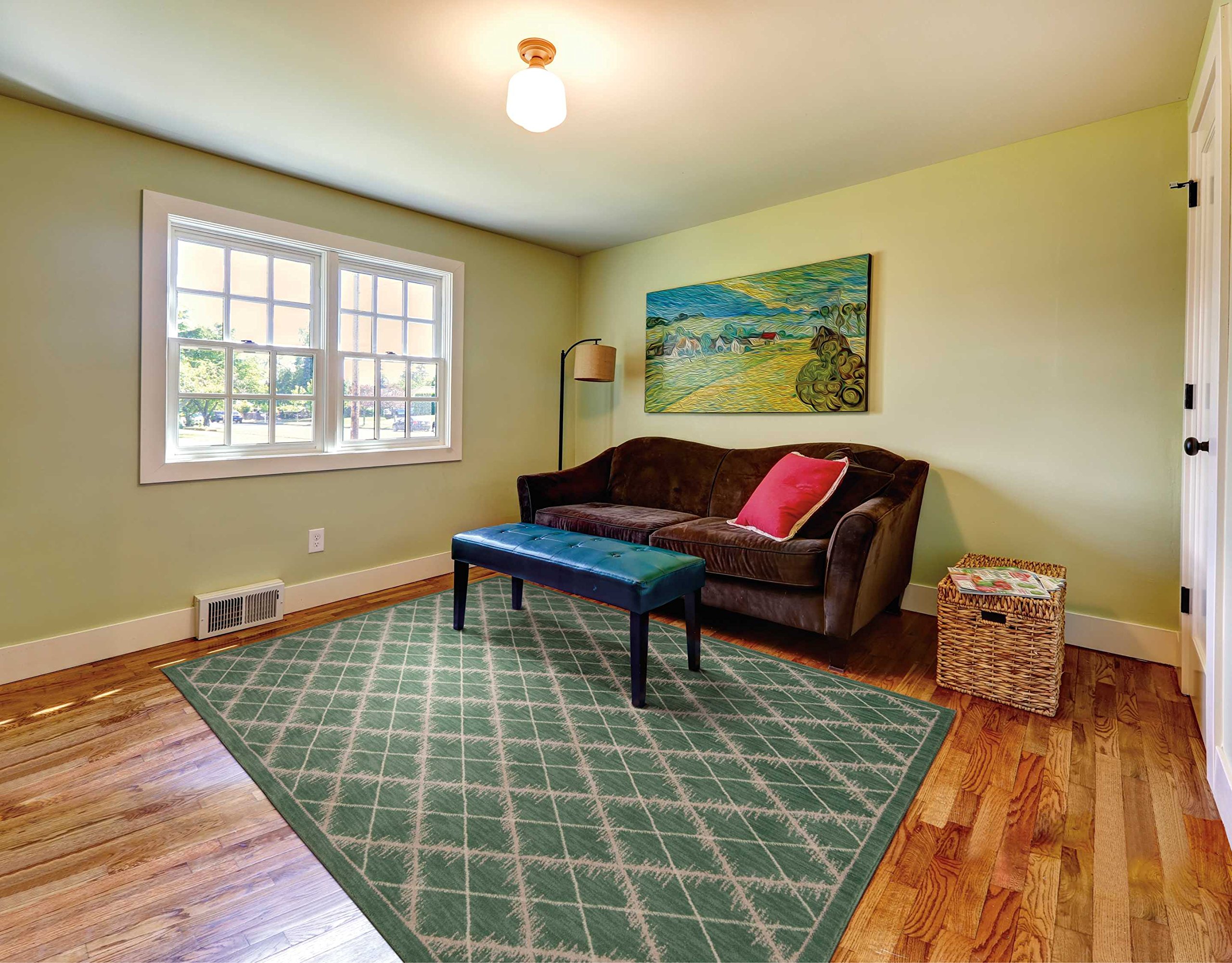 Nourison Tranquility Transitional Light Green 3'9