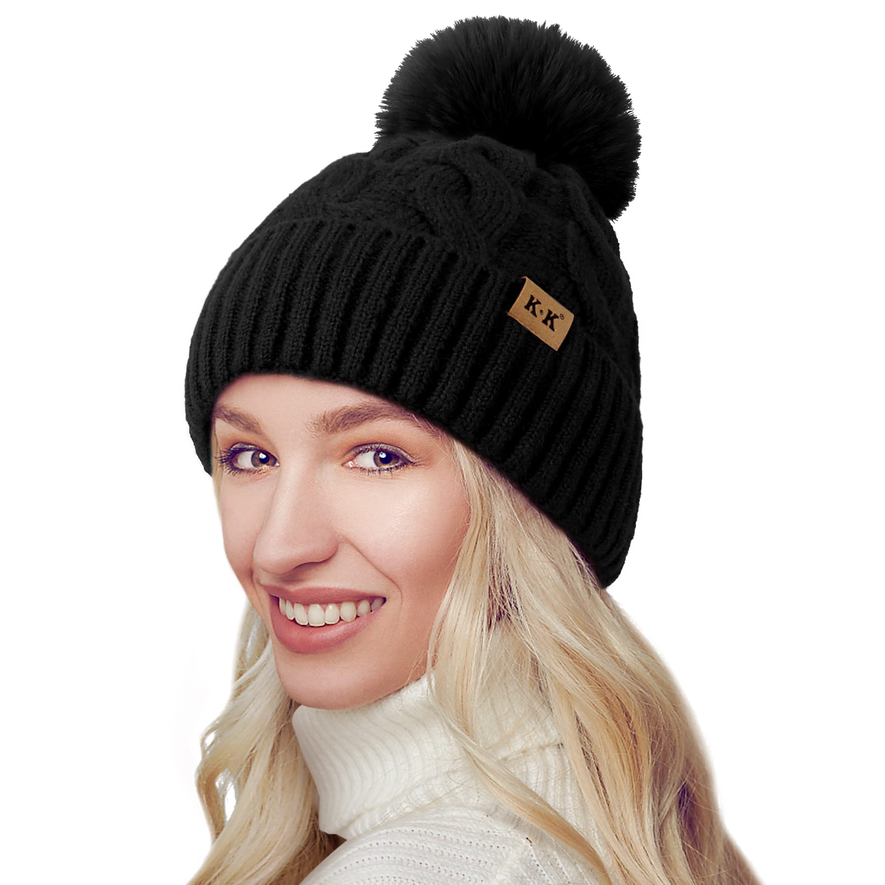 Cozy Fleece Knitted Winter Hat for Men & Women - Warm Beanie for Cold Weather - Perfect for Skiing, Snowboarding & Outdoor Activities