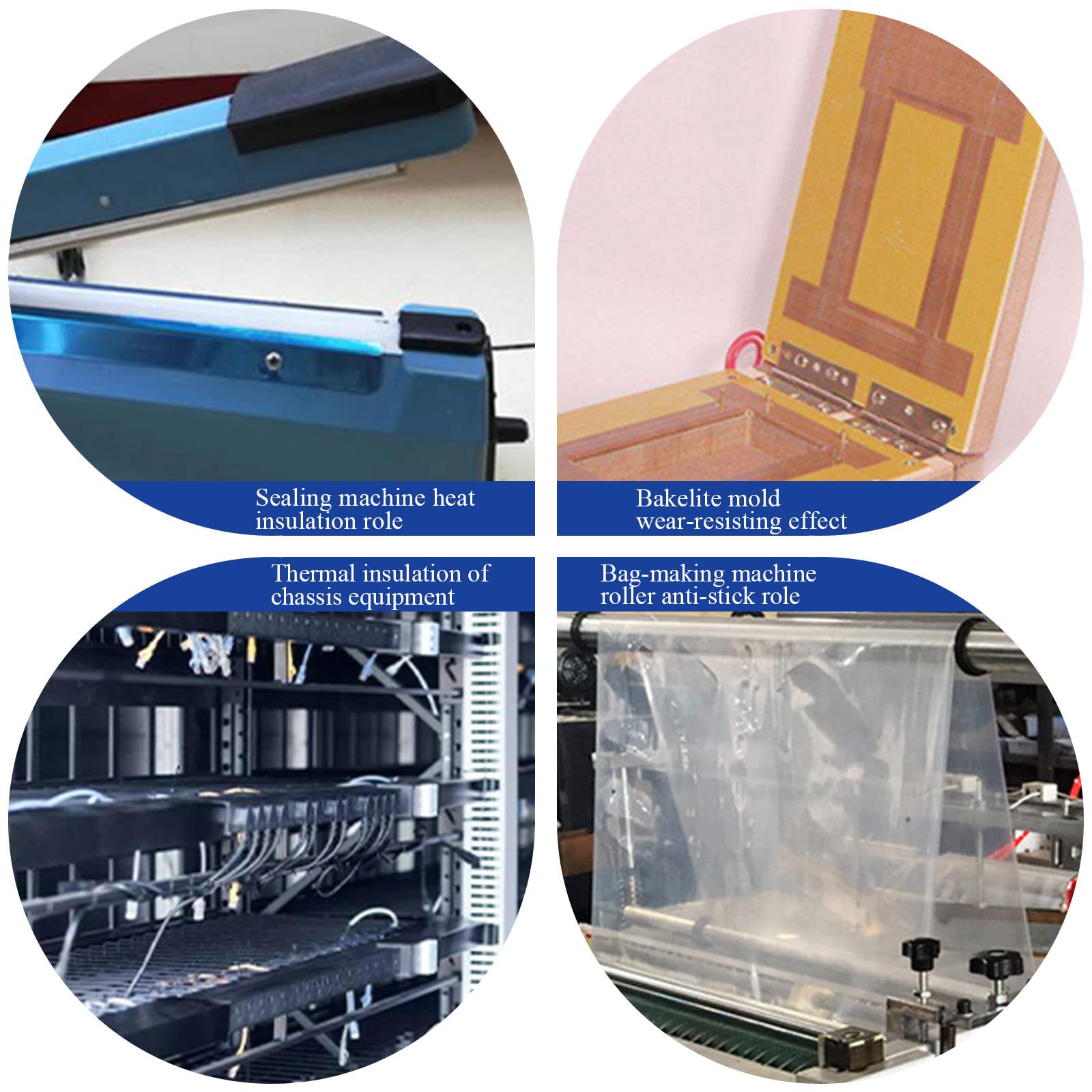 High Temperature PTFE Coated Fiberglass Tape - 0.18mm Thick Teflon Adhesive Fabric Strips (0.7in x 32.8Ft) for Weston Vacuum Sealer Machines | Heat Resistant, Insulation, Sealing & Gasket Applications