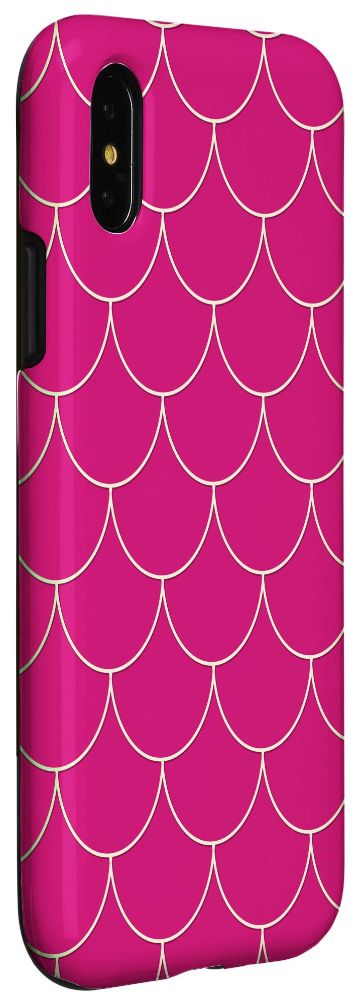 iPhone X/XS Mermaid Scale Phone Case - Glittery Fish Scale Design Protective Cover for iPhone X/XS - Perfect for Beach, Pool Parties & Summer Vacations