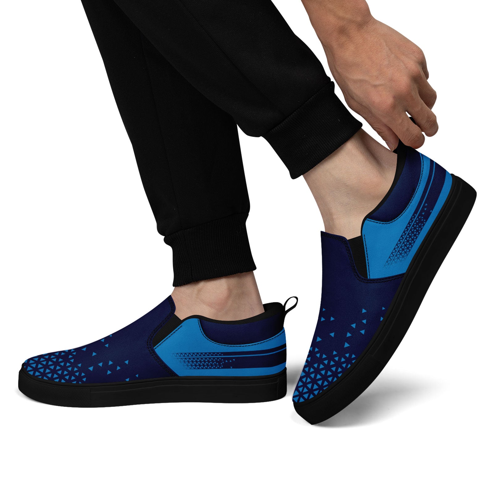 Custom Personalized Slip-On Canvas Sneakers for Men & Women - Handmade Breathable Comfortable Shoes for Casual Wear, Walking & Travel - FN071 E023042