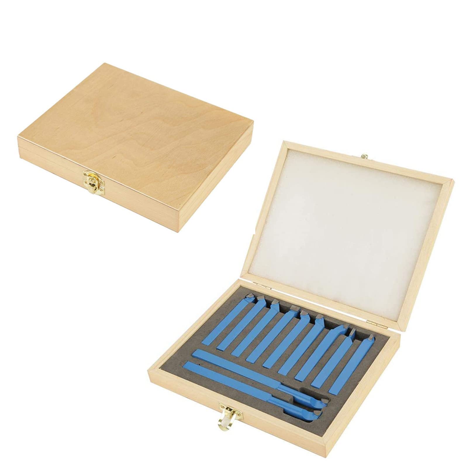 11-Piece Carbide Tipped Lathe Tool Set - High-Speed Steel Turning, Milling & Welding Bits for Metalworking - Perfect for DIY Projects, Automotive Repair & Industrial Machining