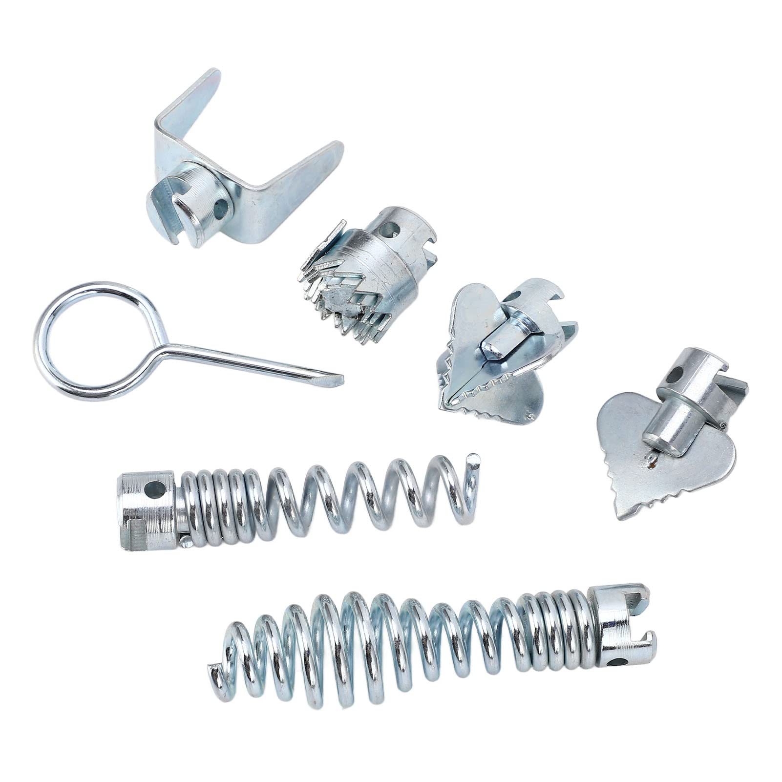 **Manganese Steel Drain Auger Cleaner Tool Set - Heavy Duty Drain Snake Cutter Heads for Clog Removal, Pipe Cleaning & Hair Unclogging - Ideal for Home, Kitchen, Bathroom & Commercial Drain Maintenance**
