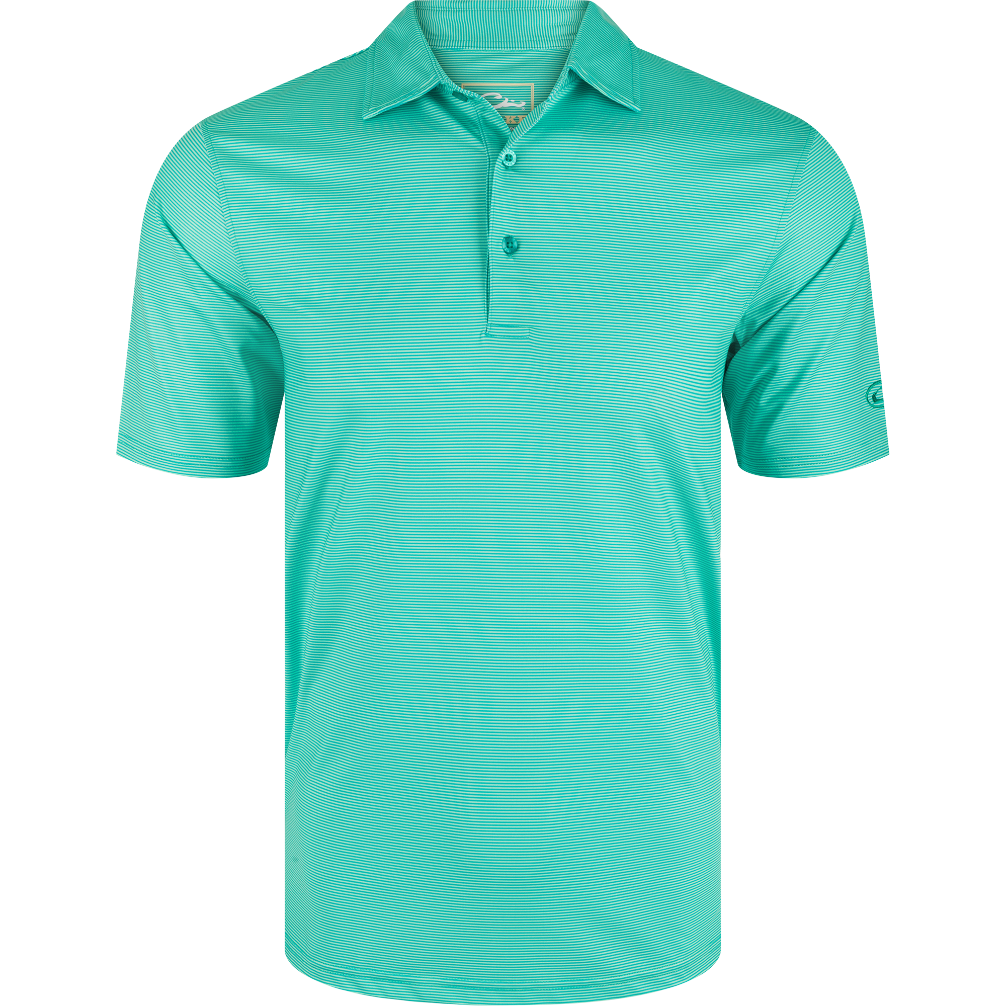 Performance Chalk Striped Polo Shirt for Men - Breathable Moisture-Wicking Golf & Casual Wear - Perfect for Sports, Office & Outdoor Activities