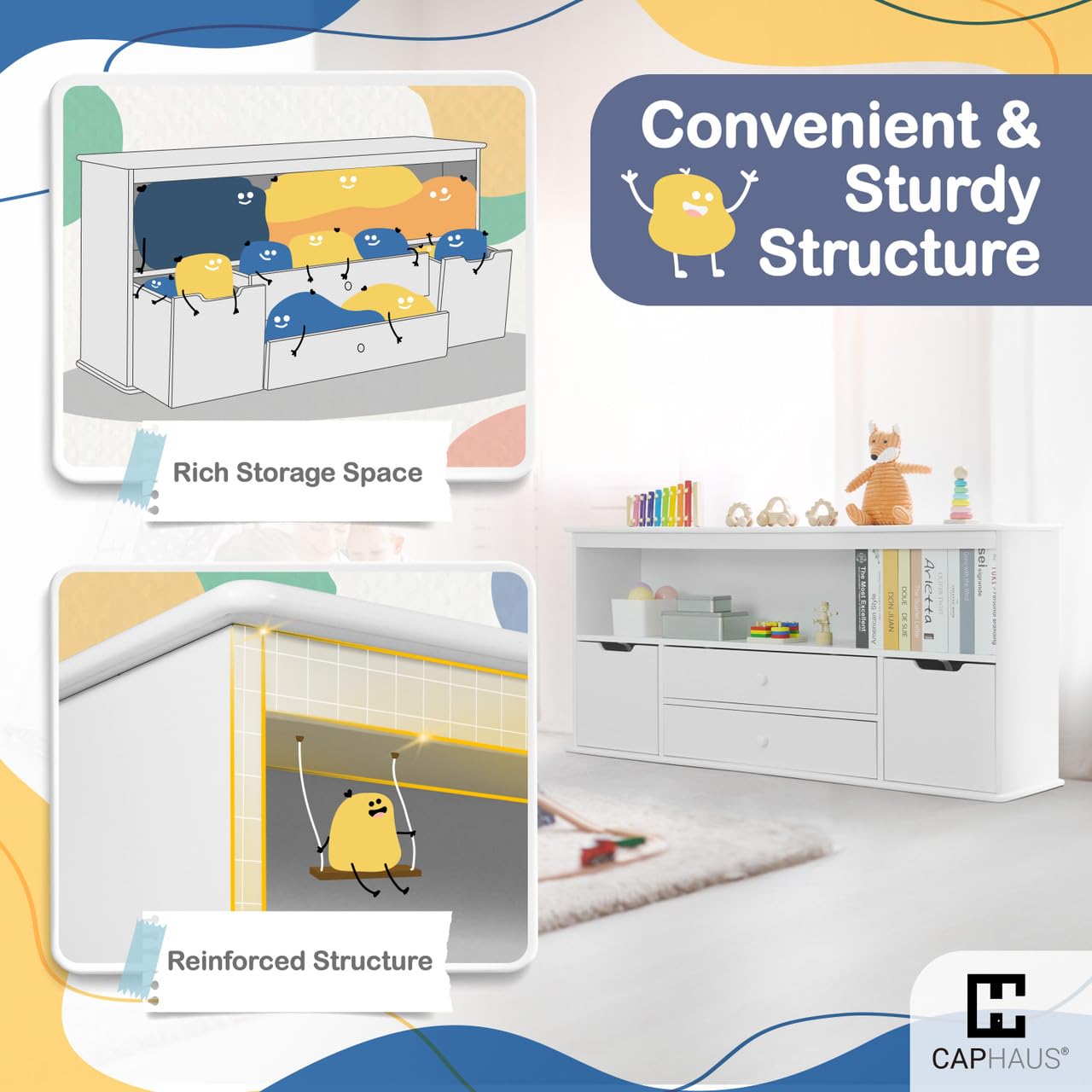 CAPHAUS 4-Drawer Toy Storage Organizer - 52