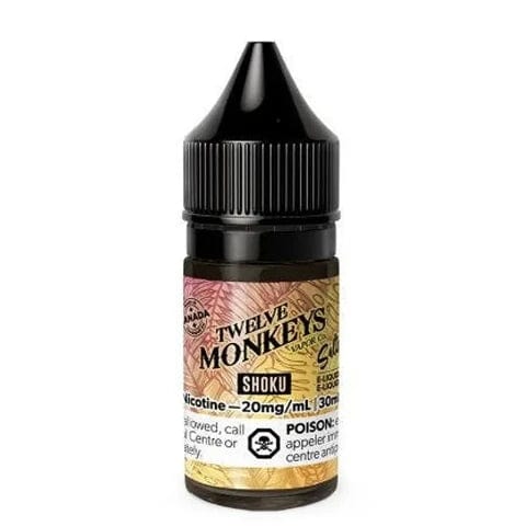 Shoku Salt Nic E-Liquid by Twelve Monkeys - 30mL Bottle | Premium Nicotine Salt Vape Juice for Smooth Throat Hit & Flavorful Vaping Experience