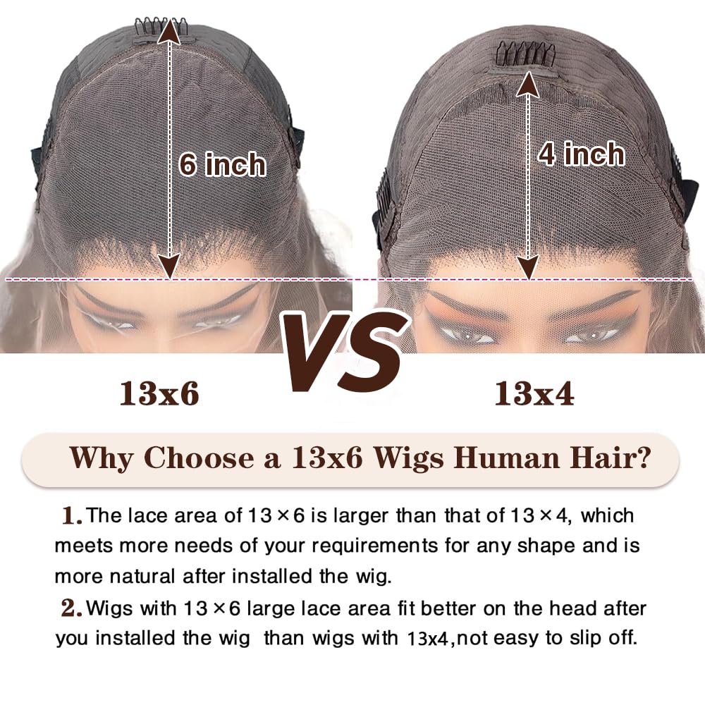 13x6 HD Lace Front Wig Human Hair 1B/30 250% Density Body Wave Blonde Ombre Highlight Glueless Wig for Women - 26 Inch Long, Natural Look for Daily Wear, Parties & Special Occasions